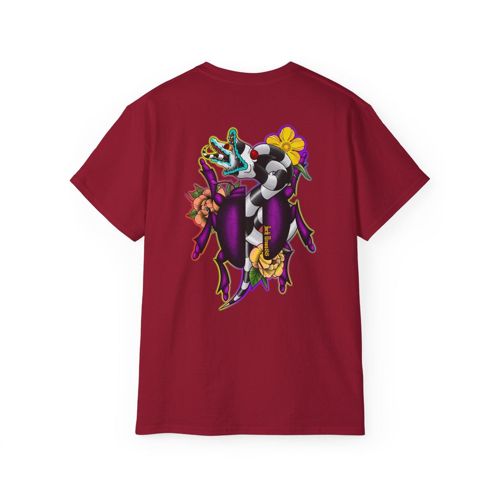 Beetle Juice Vibe — Sandworm Rainbow Pop, Unisex Cotton Shirt