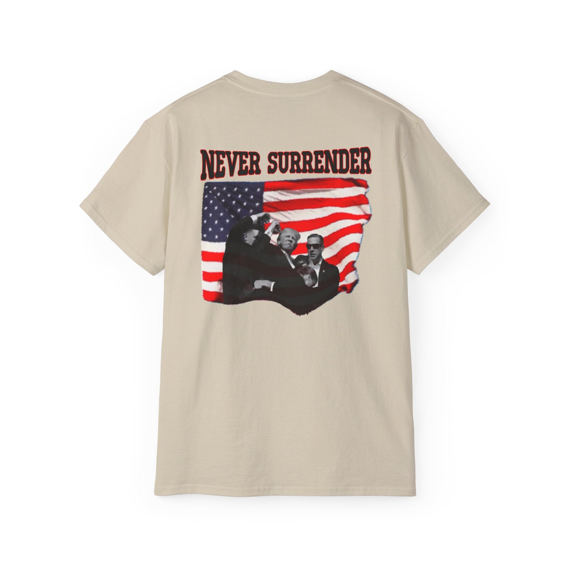 I’m Voting for the Felon” / Trump Back Design, Unisex Ultra Cotton Shirt