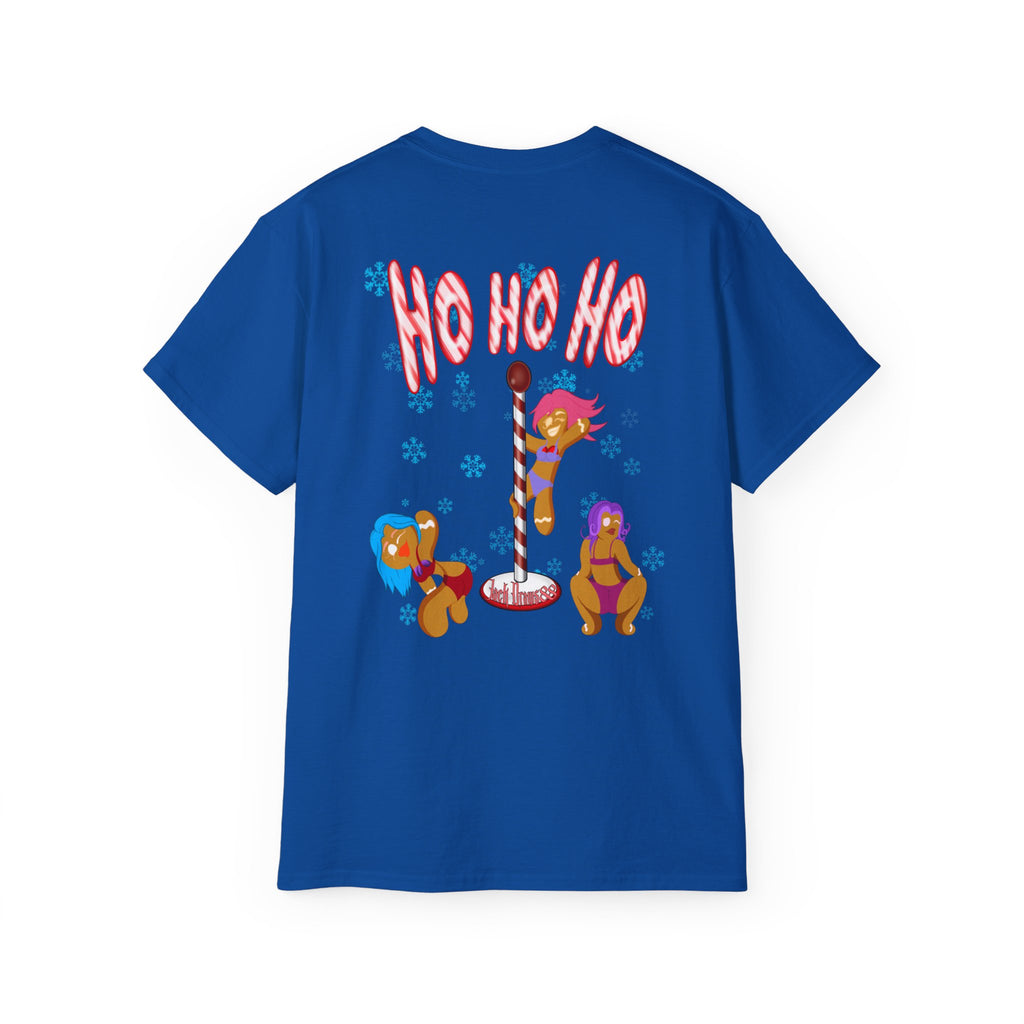 🎄 Ho Ho Ho Gingerbread Strippers – Naughty Holiday Pole Dance, Unisex Cotton T-Shirt
