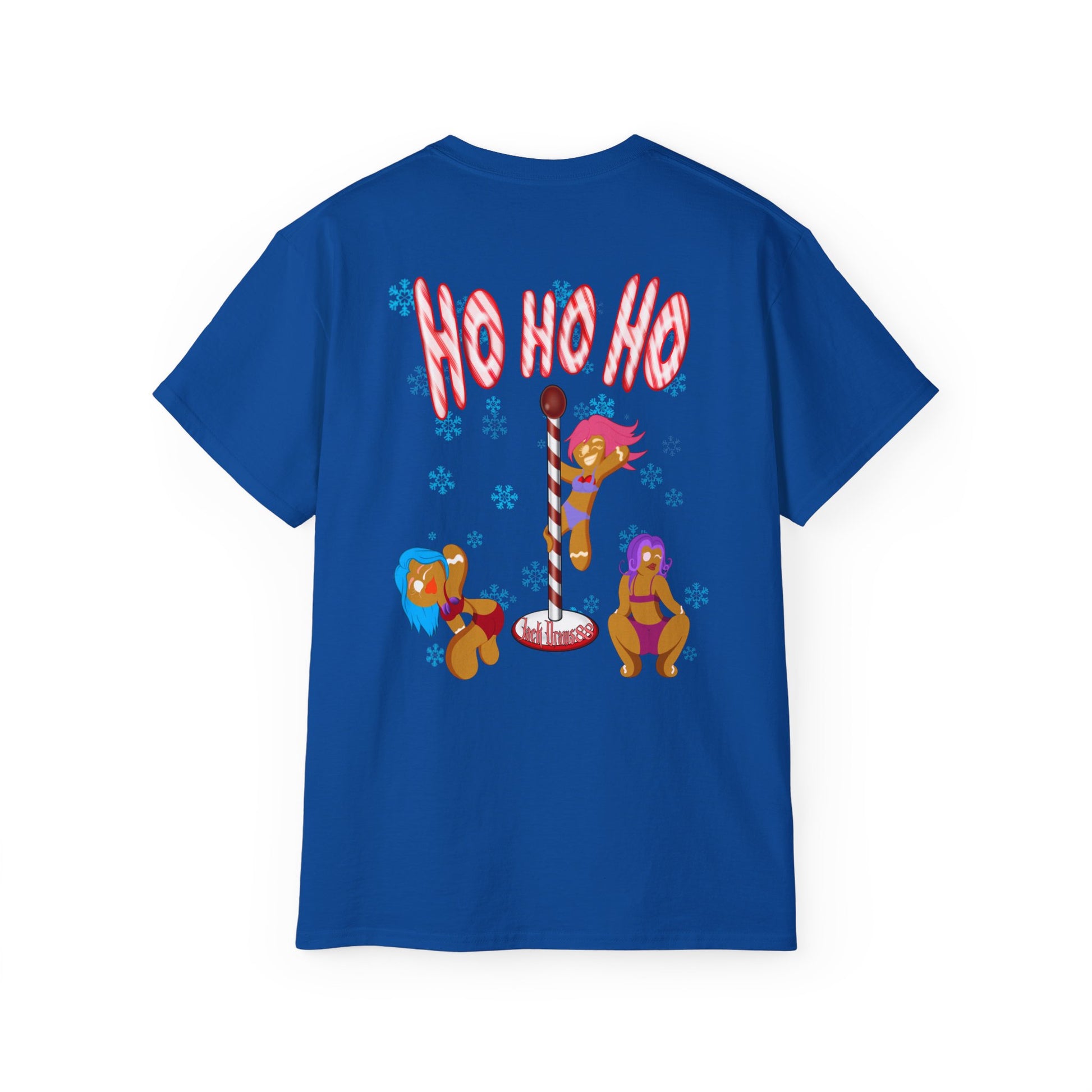🎄 Ho Ho Ho Gingerbread Strippers – Naughty Holiday Pole Dance, Unisex Cotton T-Shirt