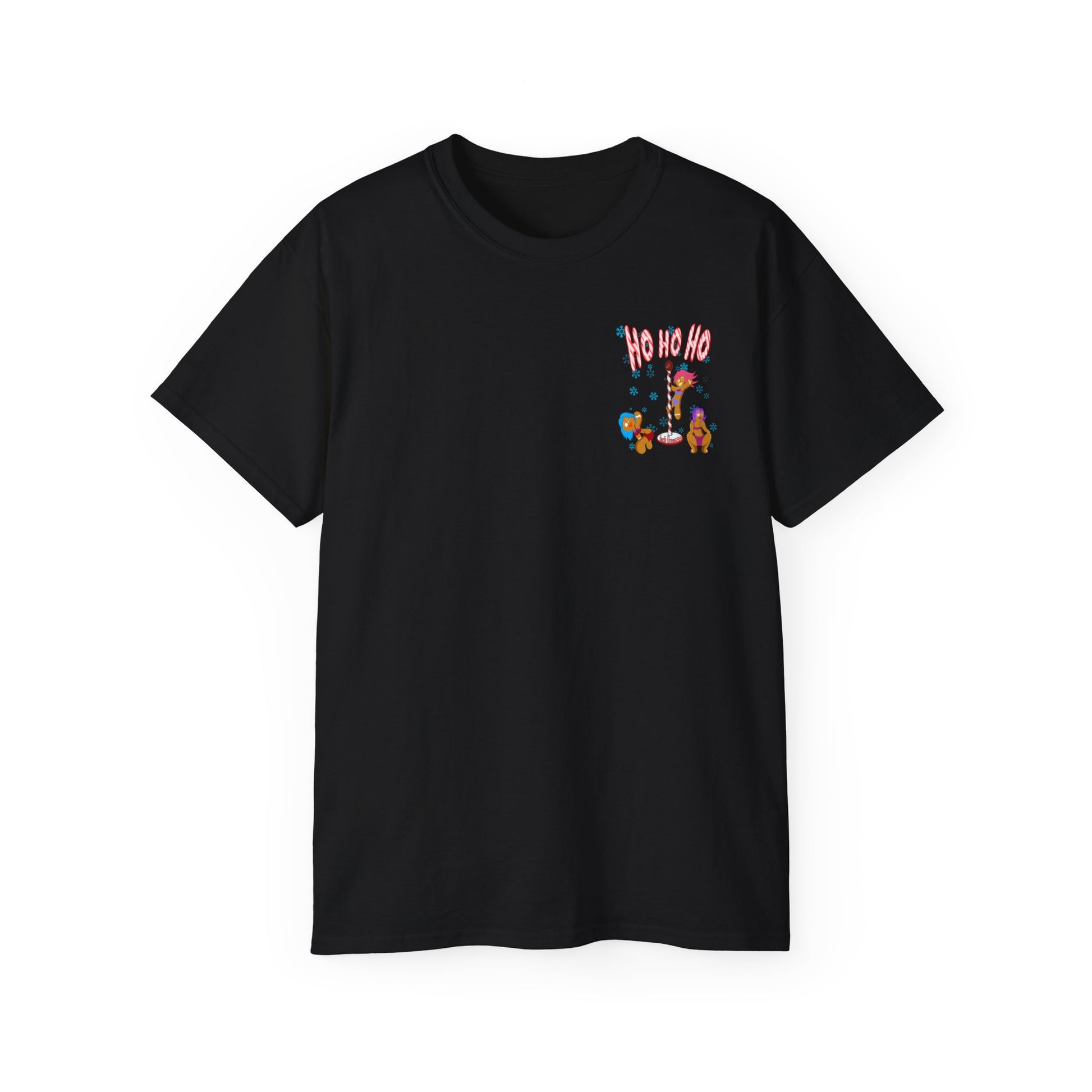 Merry Kiss My Ass – Naughty Gingerbread Holiday Stripper Tee, Unisex Cotton Shirt