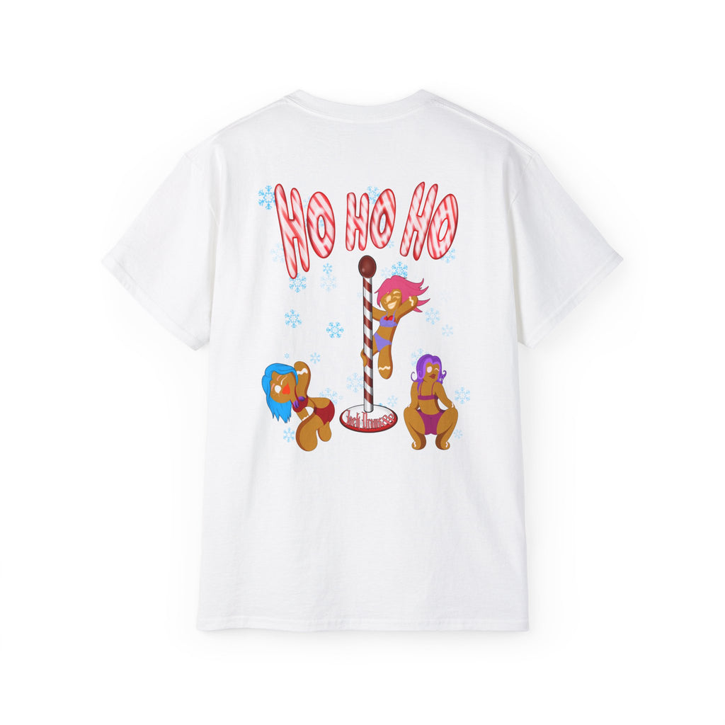 🎄 Ho Ho Ho Gingerbread Strippers – Naughty Holiday Pole Dance, Unisex Cotton T-Shirt
