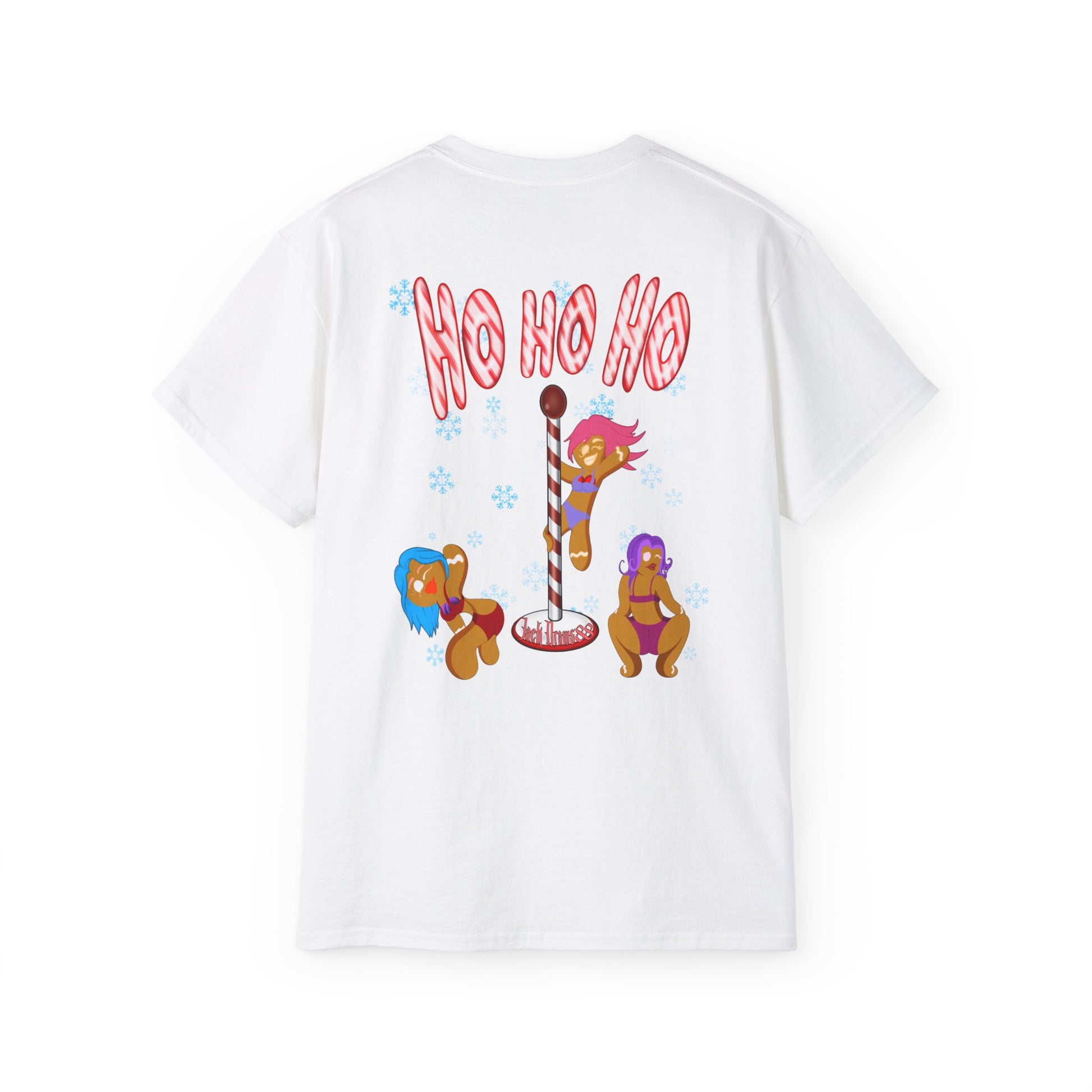 🎄 Ho Ho Ho Gingerbread Strippers – Naughty Holiday Pole Dance, Unisex Cotton T-Shirt