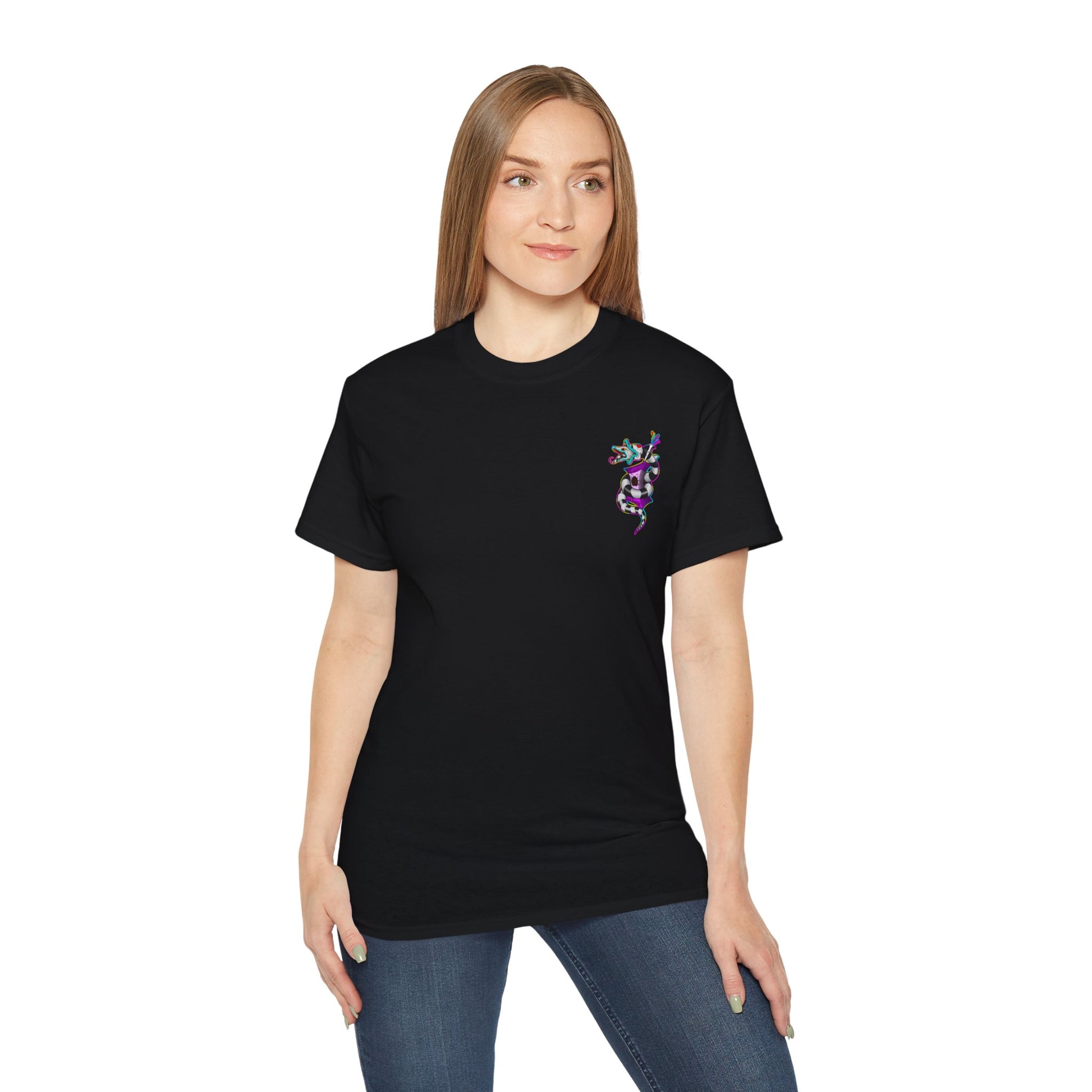 Beetle Juice Vibe — Sandworm Rainbow Pop, Unisex Cotton Shirt