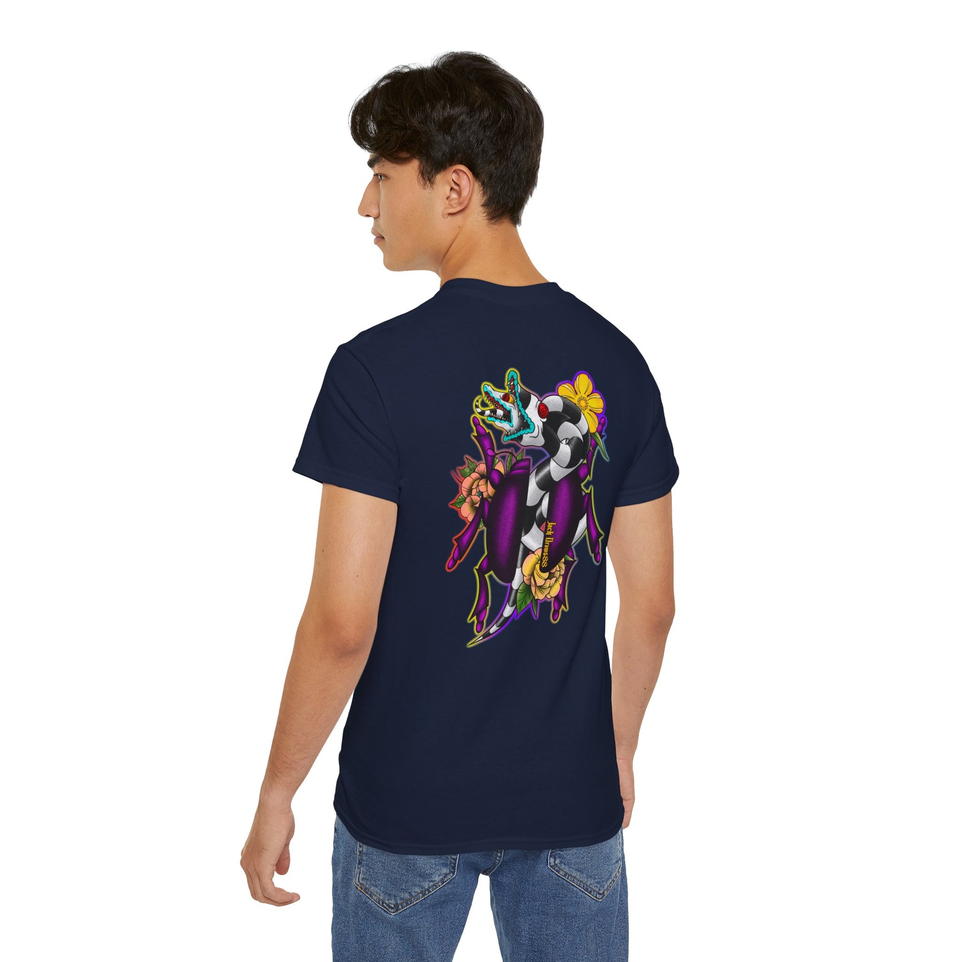 Beetle Juice Vibe — Sandworm Rainbow Pop, Unisex Cotton Shirt