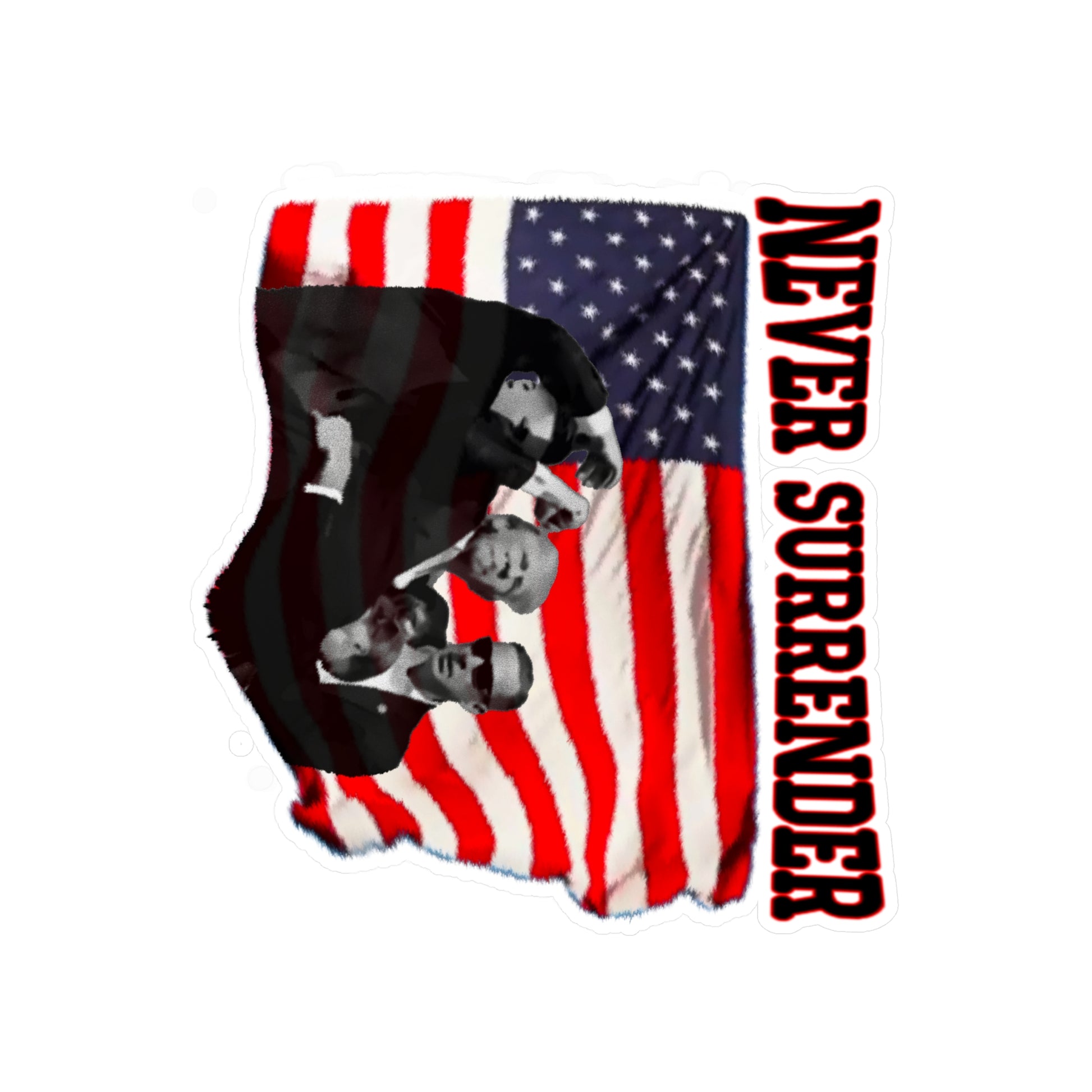 Never Surrender – Trump 2028 Patriotic, Kiss-Cut Vinyl