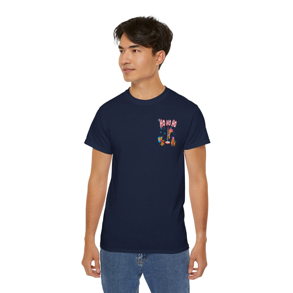 Merry Kiss My Ass – Naughty Gingerbread Holiday Stripper Tee, Unisex Cotton Shirt
