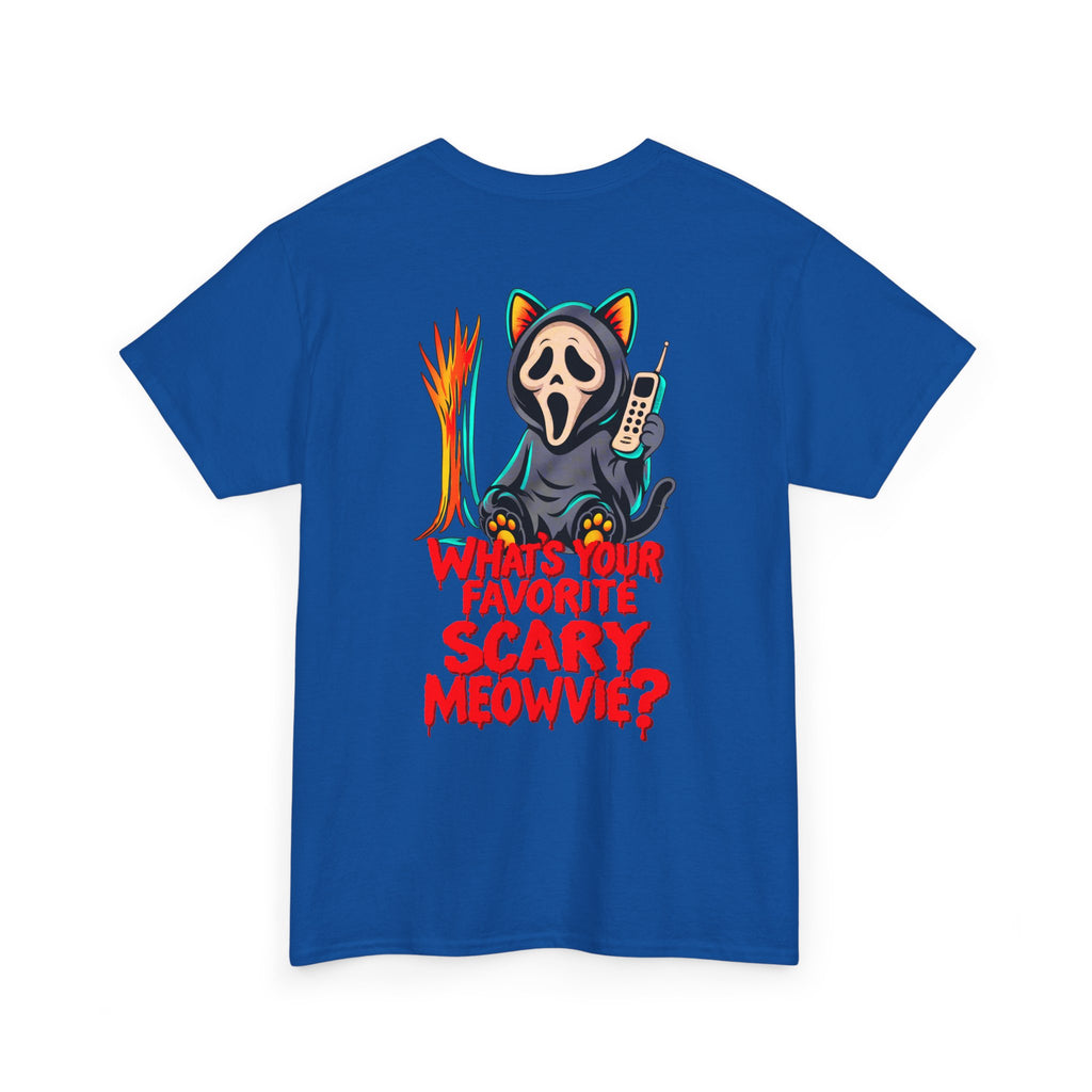 What’s Your Favorite Scary Meowie? – Horror Cat Front & Back T-Shirt