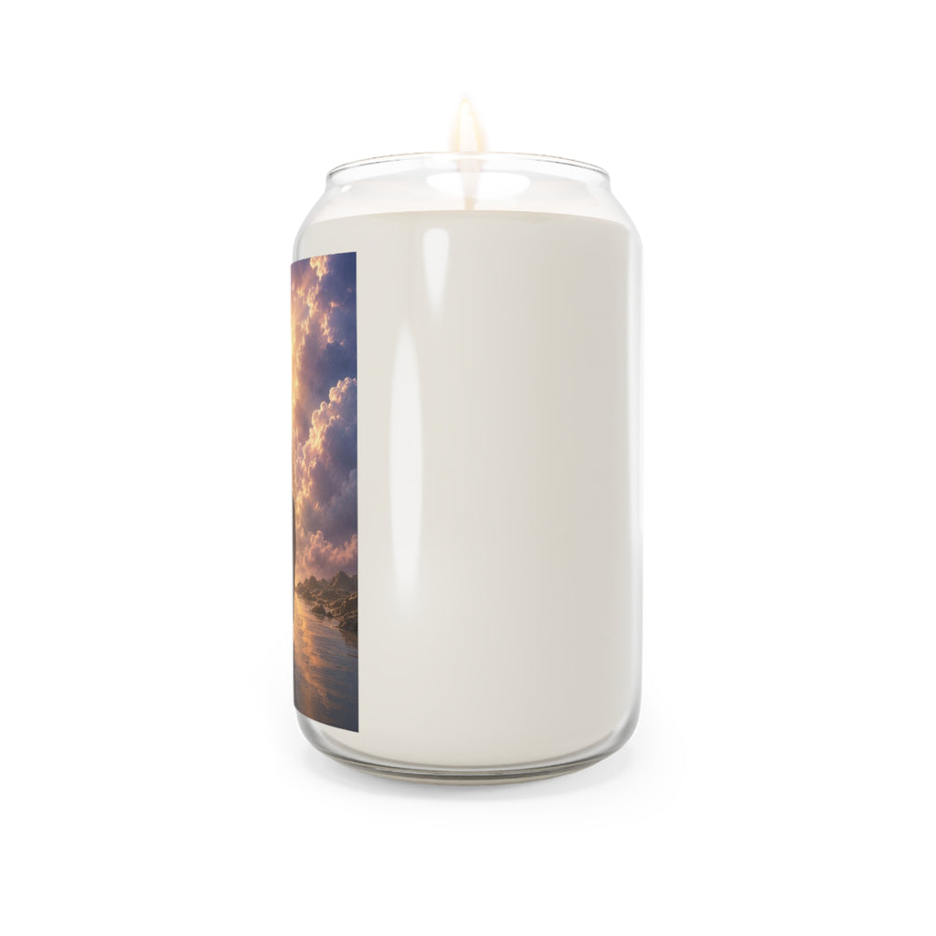 custom Christina Christian Prayer Soy Candle — Jesus Walking with Believer Spiritual Memorial Gift