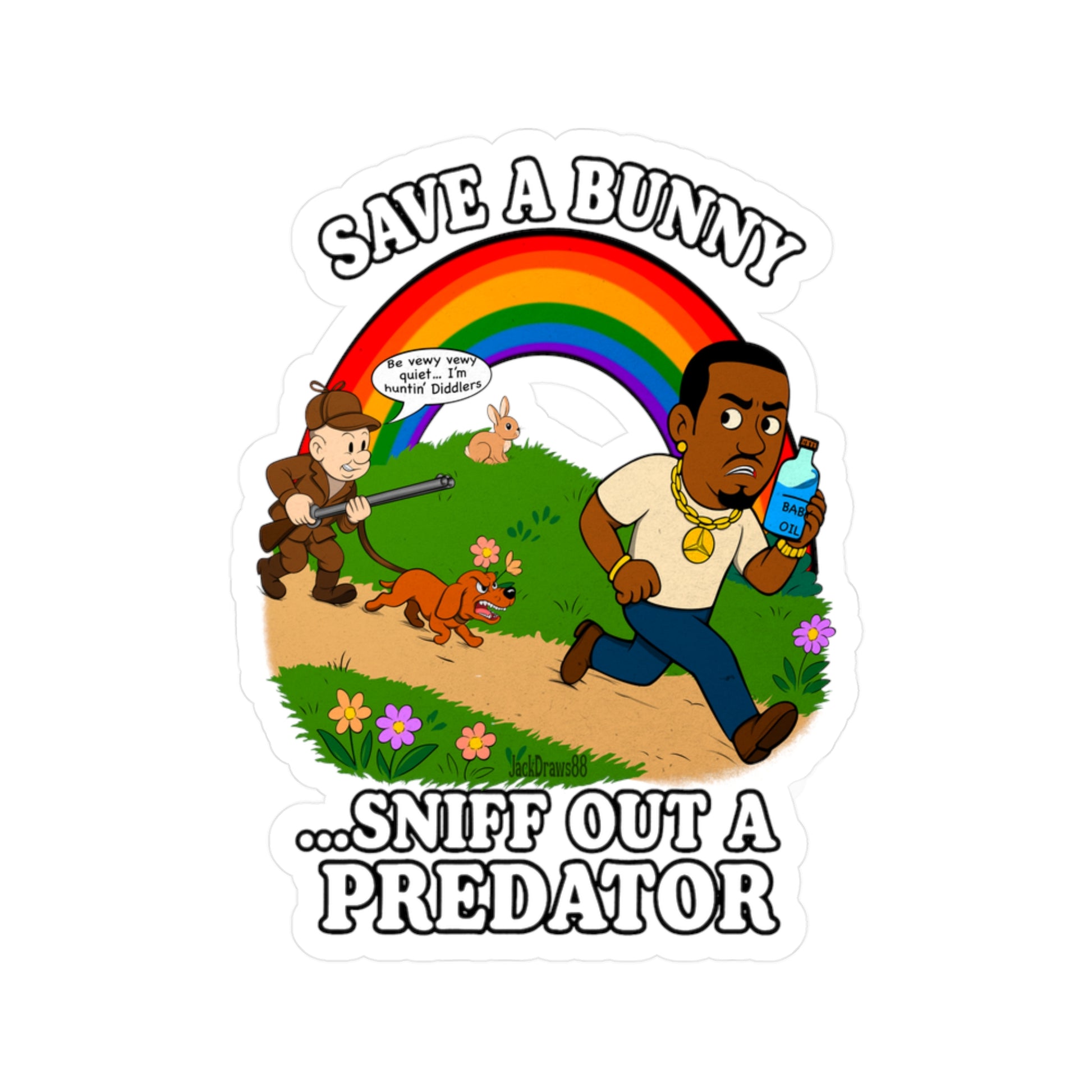 Huntin’ Diddlers: The Bunny Protection Act, Vinyl Decals for Chaos