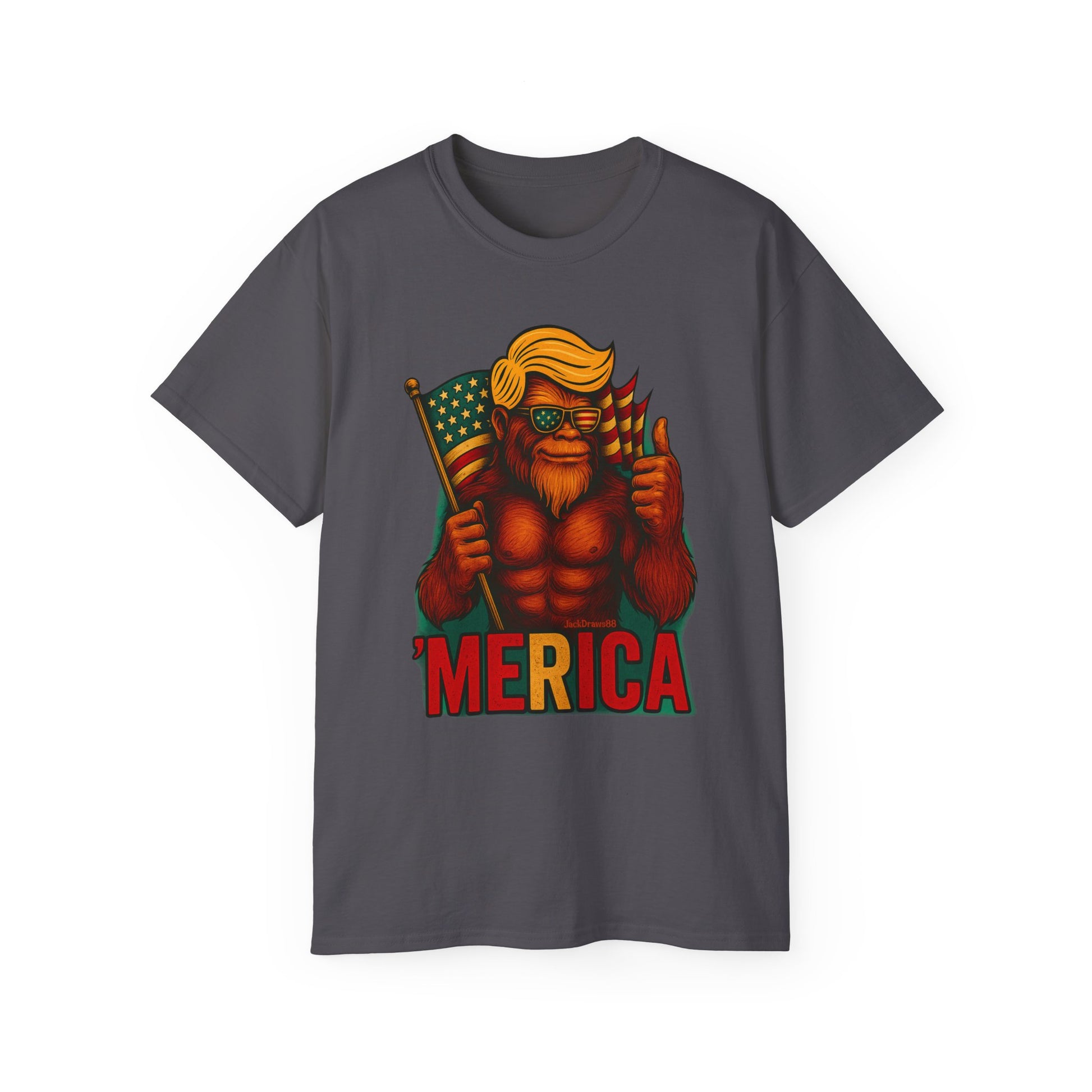USA Pride Graphic Tee, Fun 'Merica Shirt, Unisex Casual Wear, Ideal for Holidays, Patriotic Events, Gift for Friends