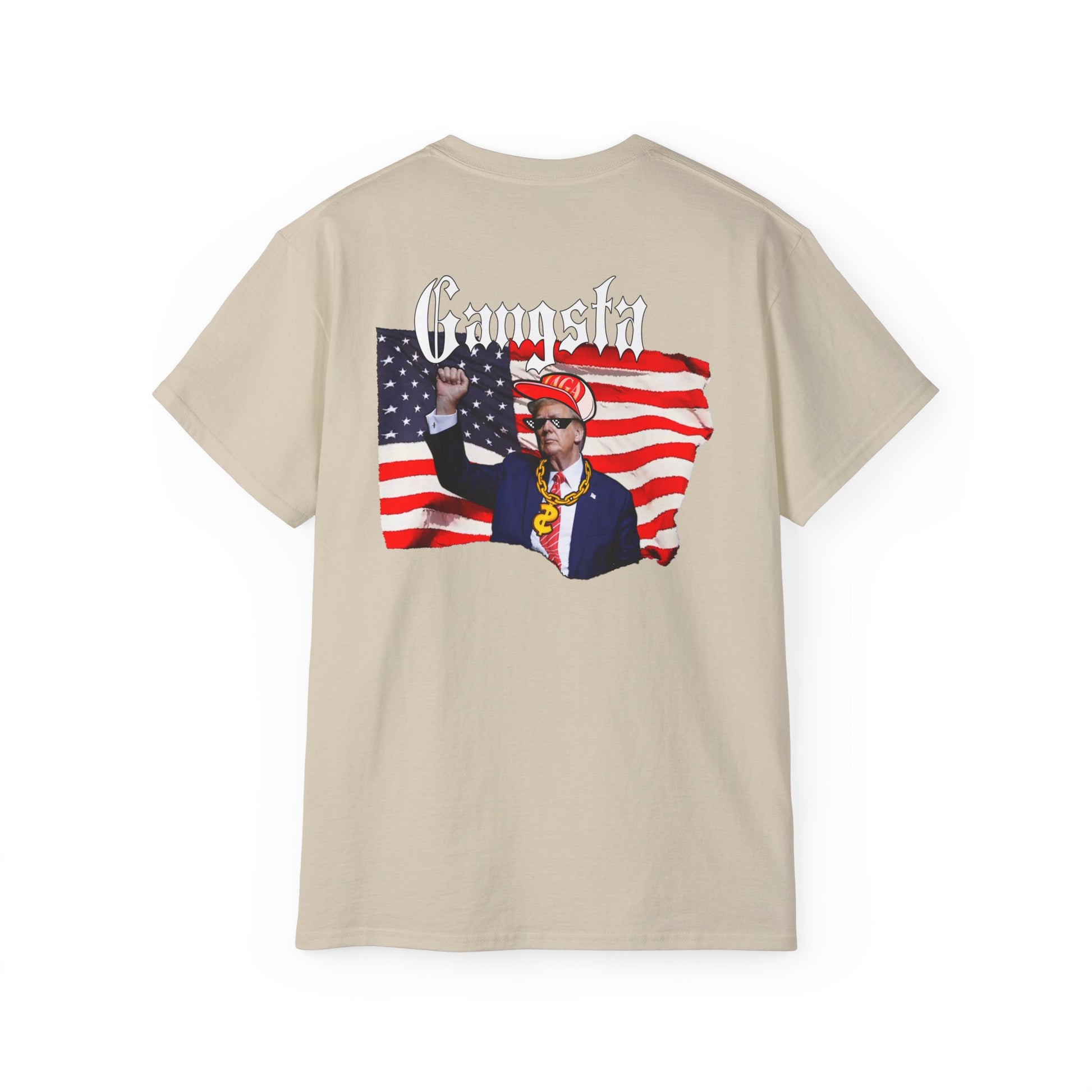 Trump Gangsta 2028 – I’m Voting for the Gangsta Patriotic, Unisex Tee