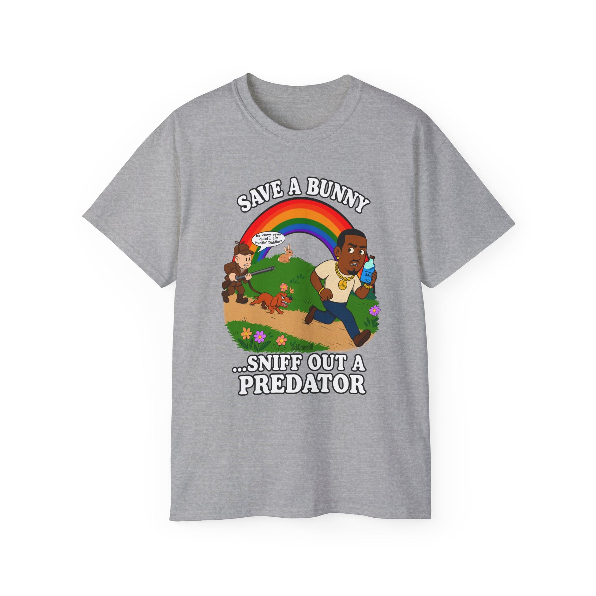 Huntin’ Diddlers: The Bunny Protection Act, Unisex Cotton Shirt