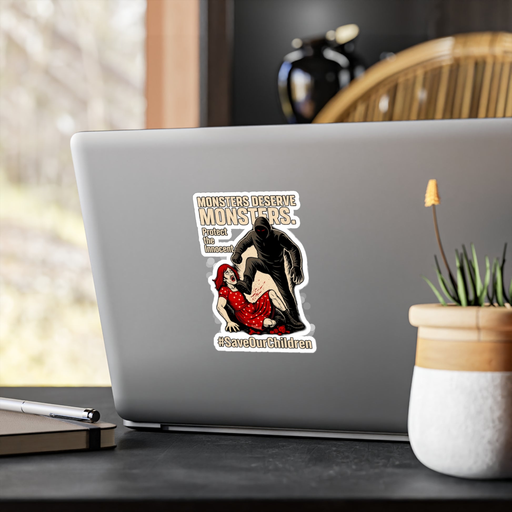P.H. Hunting Now – Monsters Deserve Monsters, Kiss-Cut Vinyl Decals for Chaos