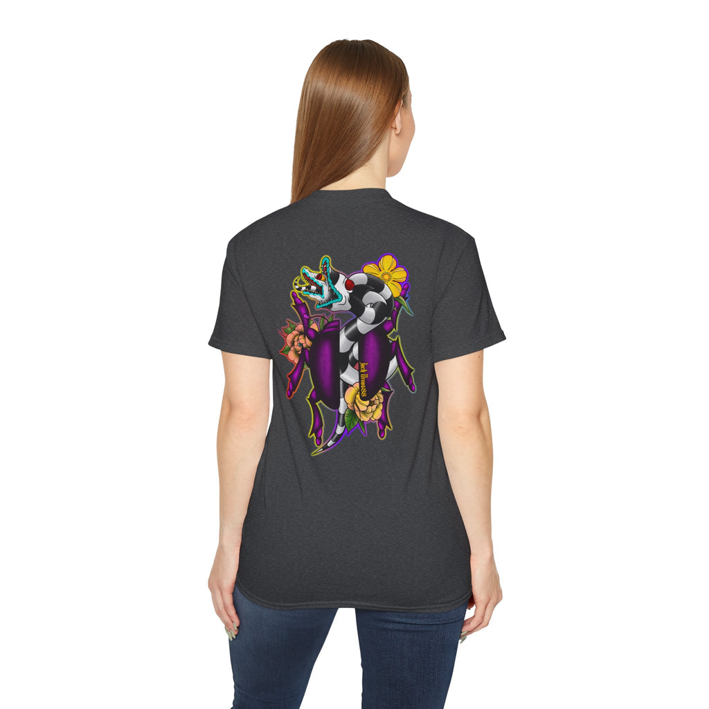 Beetle Juice Vibe — Sandworm Rainbow Pop, Unisex Cotton Shirt