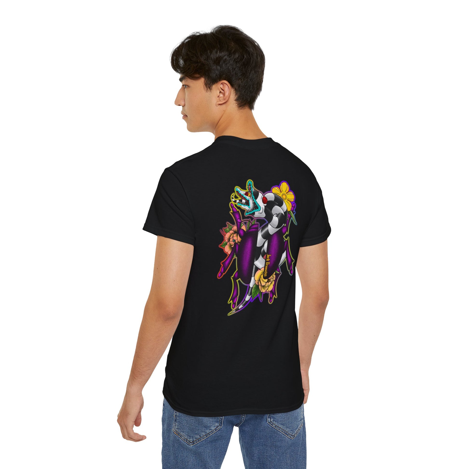Beetle Juice Vibe — Sandworm Rainbow Pop, Unisex Cotton Shirt
