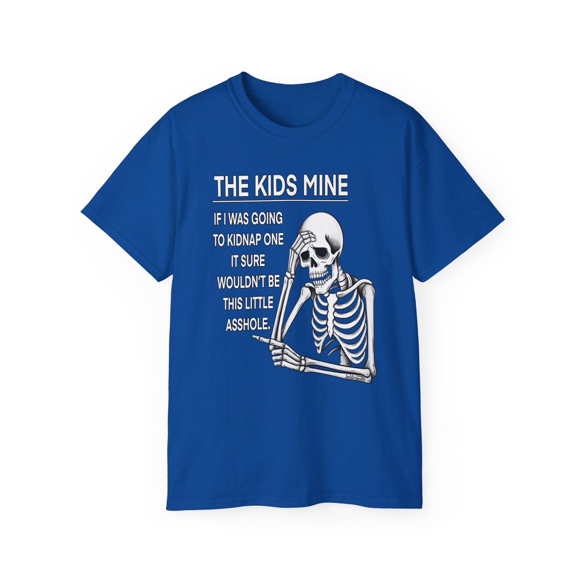 Skeleton Sarcasm – “The Kid’s Mine” Funny Parent Shirt 🦴😂