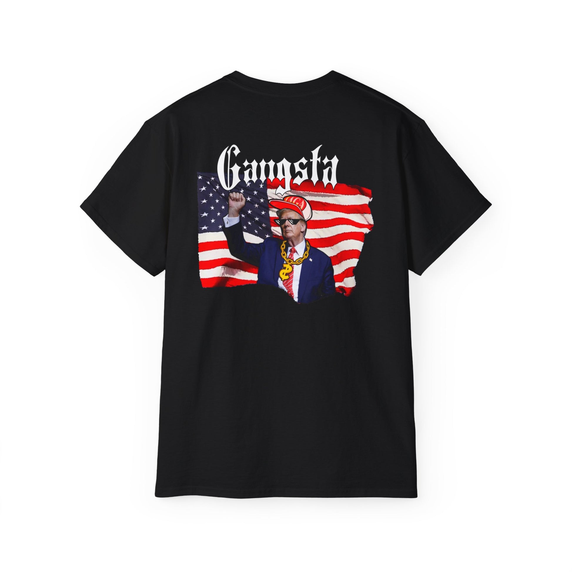 Trump Gangsta 2028 – I’m Voting for the Gangsta Patriotic, Unisex Tee