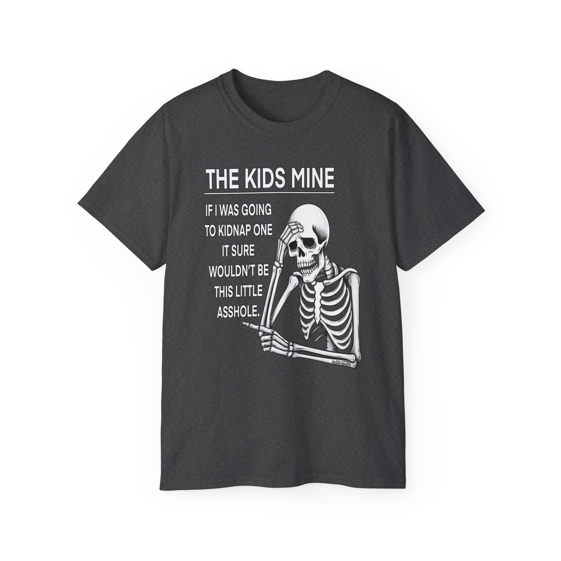Skeleton Sarcasm – “The Kid’s Mine” Funny Parent Shirt 🦴😂
