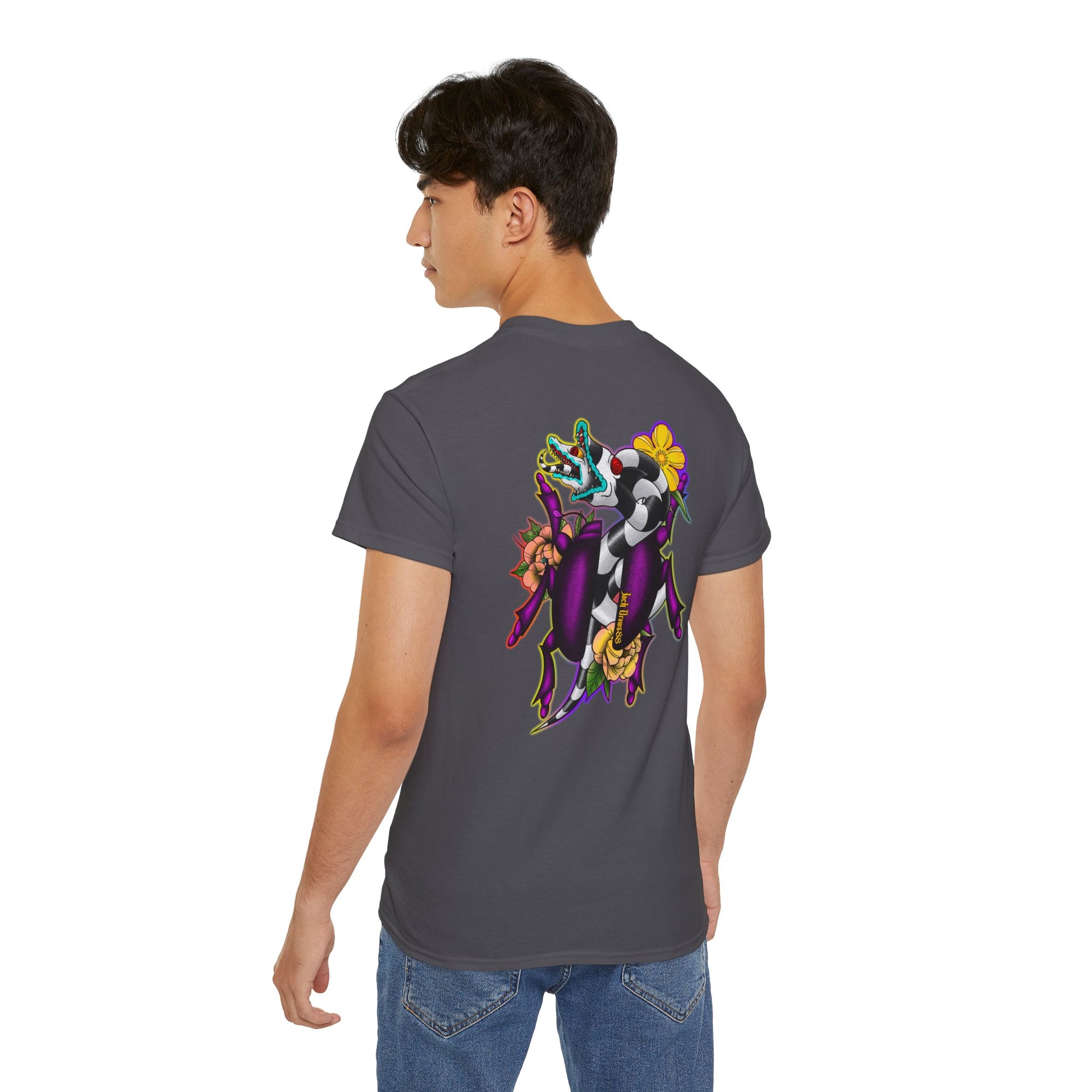 Beetle Juice Vibe — Sandworm Rainbow Pop, Unisex Cotton Shirt