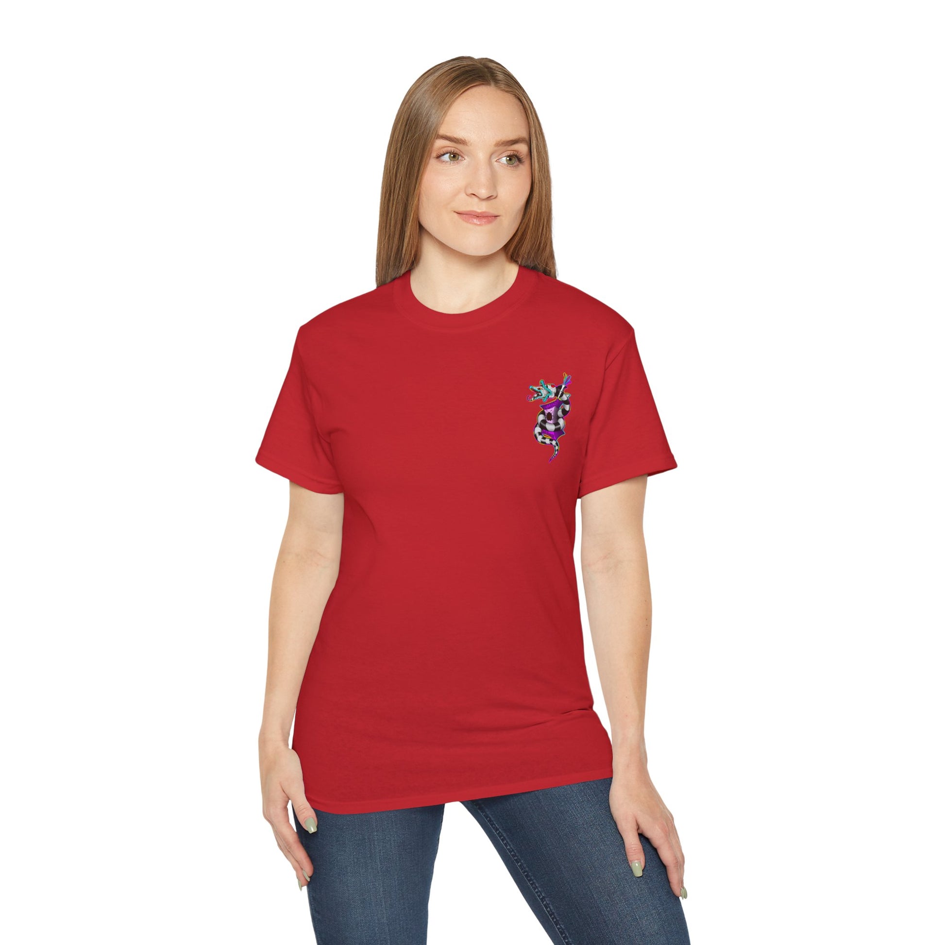 Beetle Juice Vibe — Sandworm Rainbow Pop, Unisex Cotton Shirt
