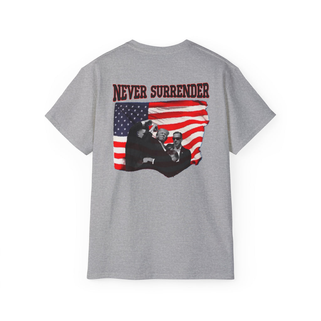 I’m Voting for the Felon” / Trump Back Design, Unisex Ultra Cotton Shirt