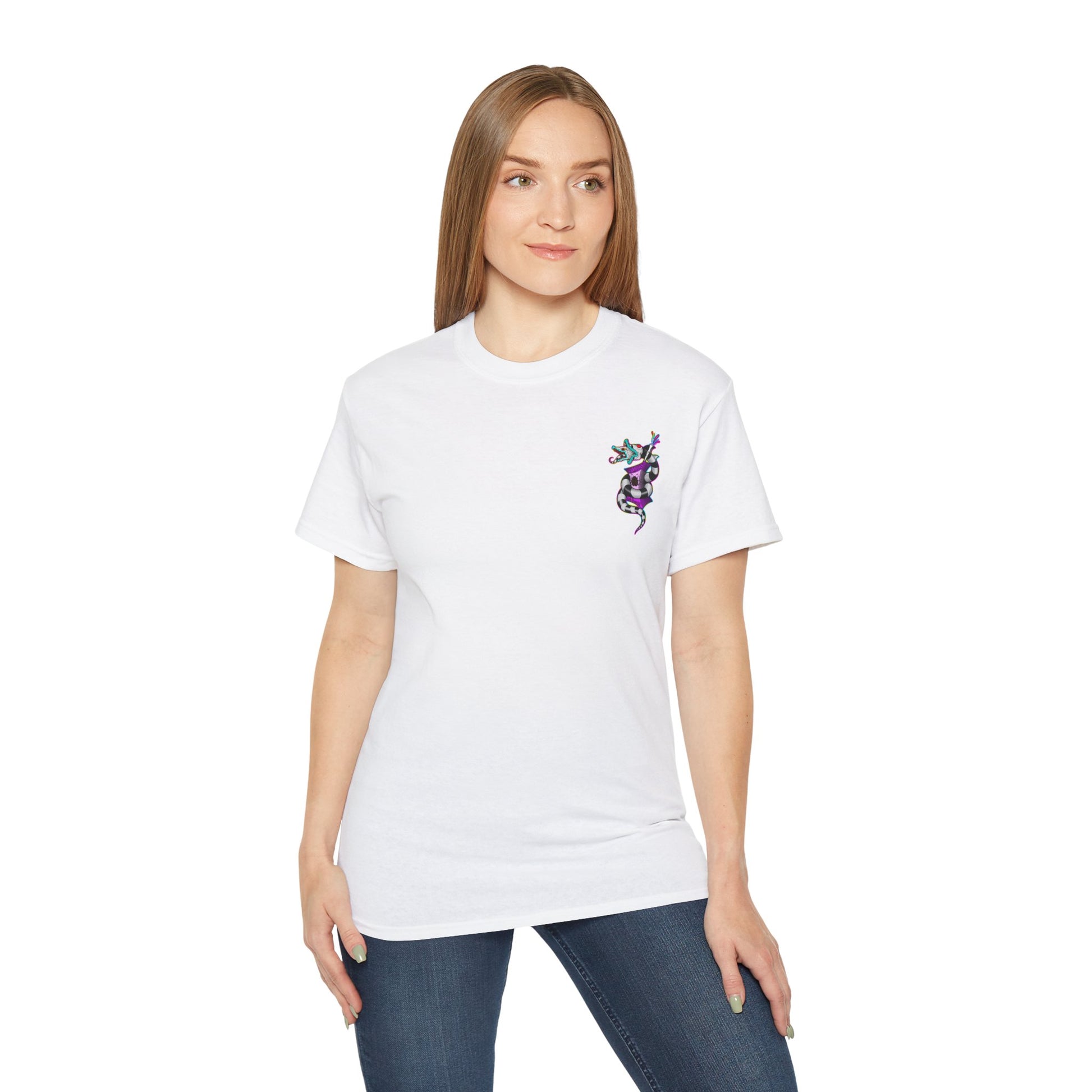 Beetle Juice Vibe — Sandworm Rainbow Pop, Unisex Cotton Shirt