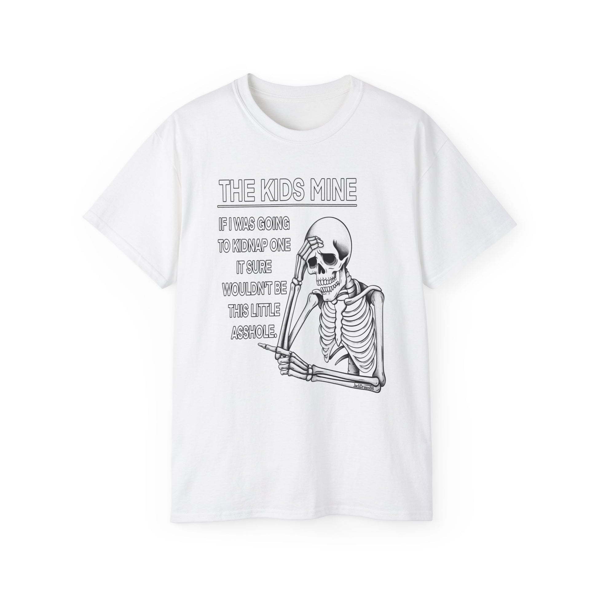 Skeleton Sarcasm – “The Kid’s Mine” Funny Parent Shirt 🦴😂
