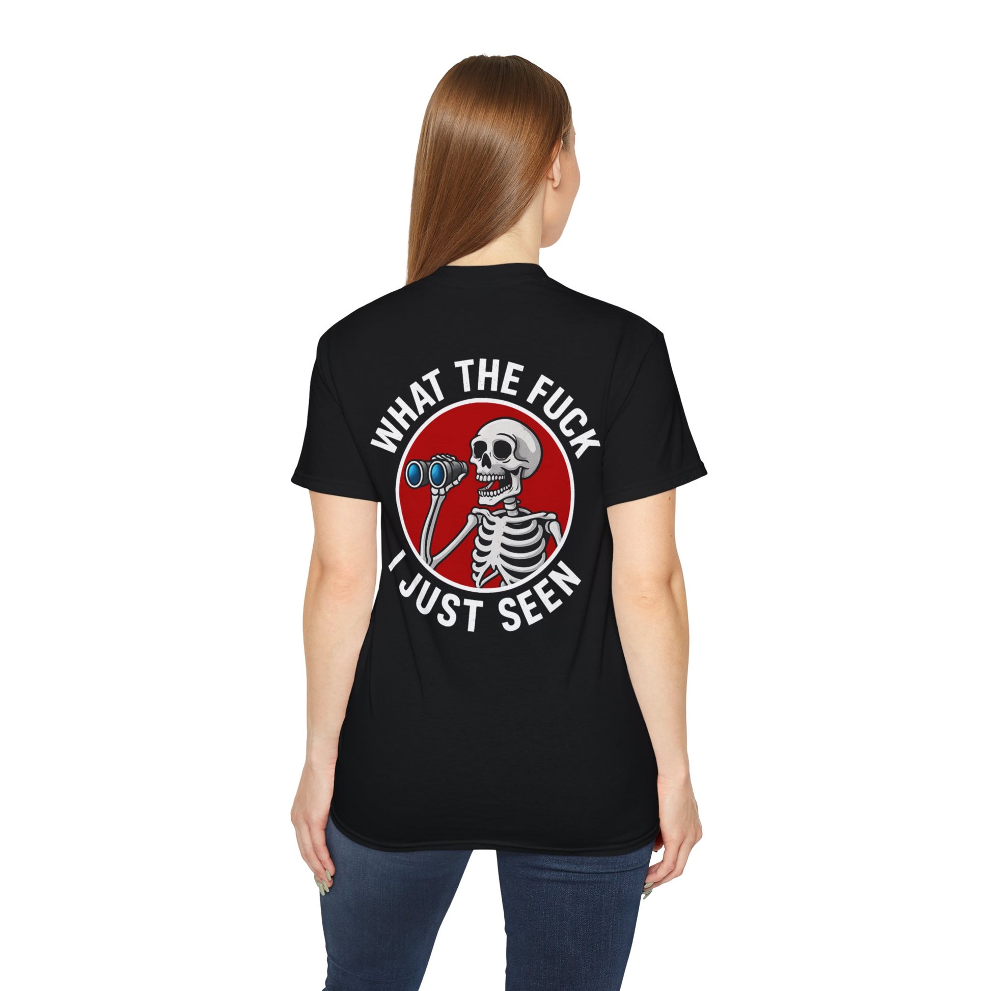 WTF I Just Seen – Binoculars Unisex Cotton Shirt