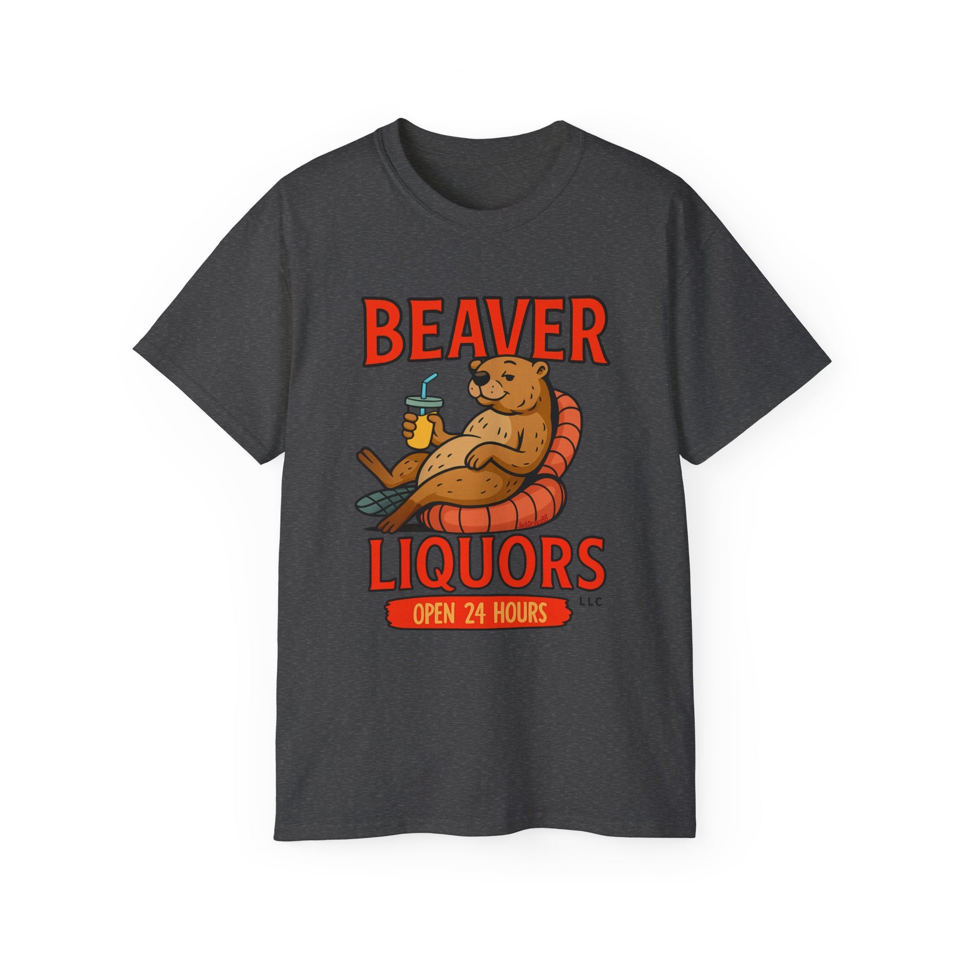 Funny Beaver Liquors Tee, Unisex Graphic T-Shirt
