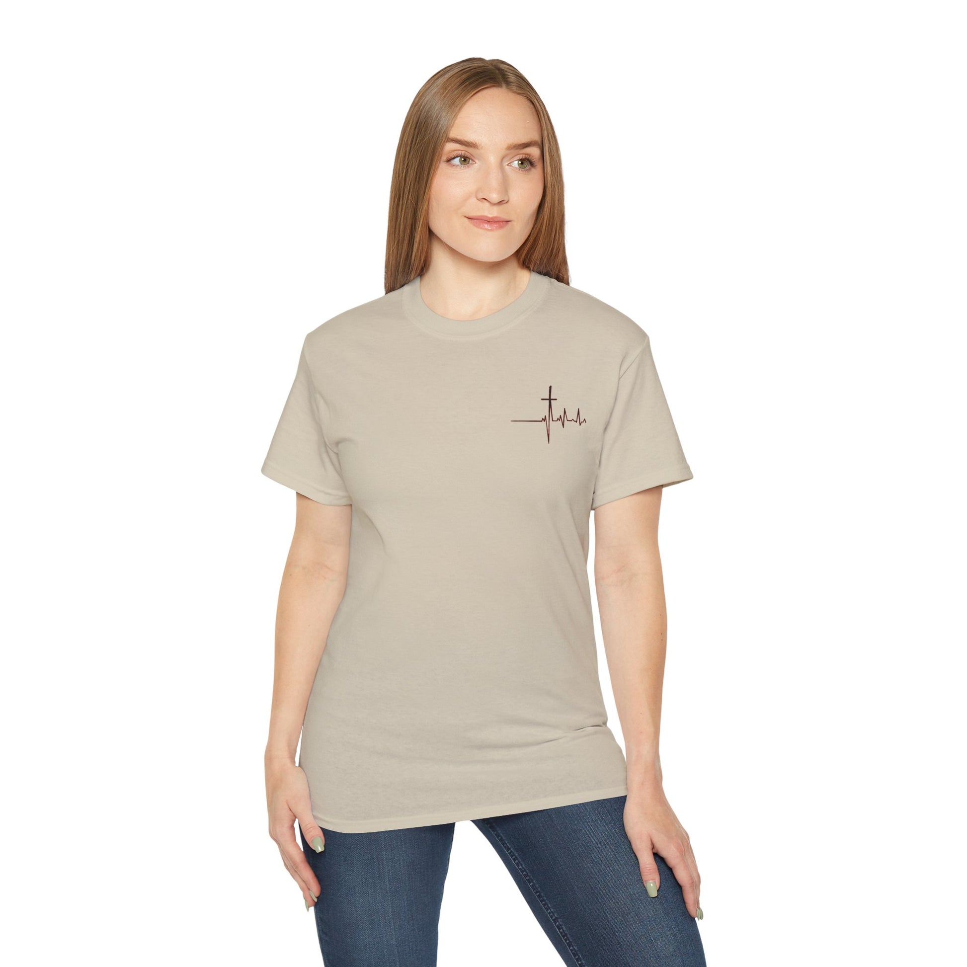 Jesus Got Your Back – Really Bro? Funny Christian Tee with Heartbeat Cross, Unisex T-shirt