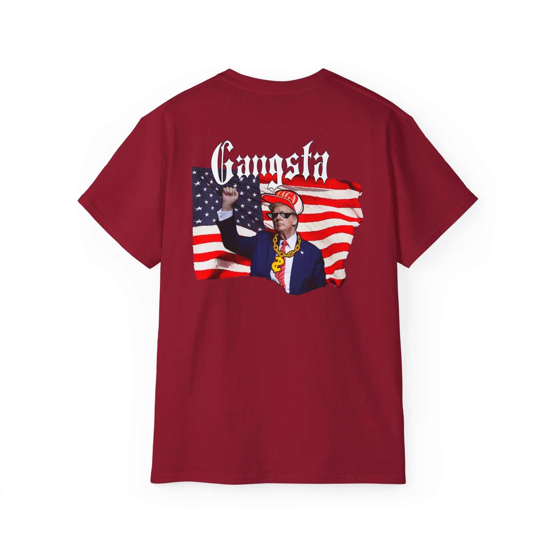 Trump Gangsta 2028 – I’m Voting for the Gangsta Patriotic, Unisex Tee