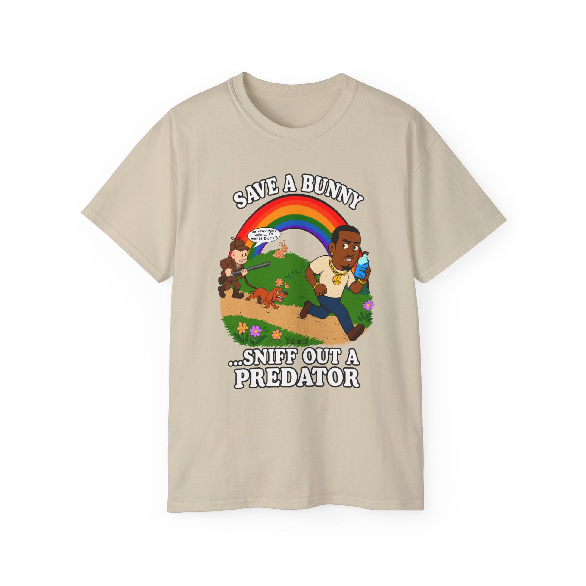 Huntin’ Diddlers: The Bunny Protection Act, Unisex Cotton Shirt