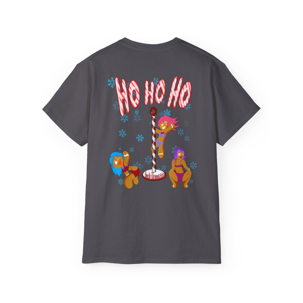 🎄 Ho Ho Ho Gingerbread Strippers – Naughty Holiday Pole Dance, Unisex Cotton T-Shirt