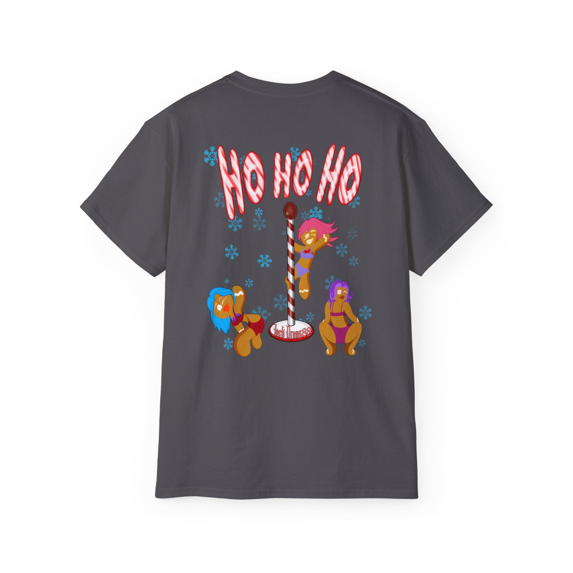 🎄 Ho Ho Ho Gingerbread Strippers – Naughty Holiday Pole Dance, Unisex Cotton T-Shirt