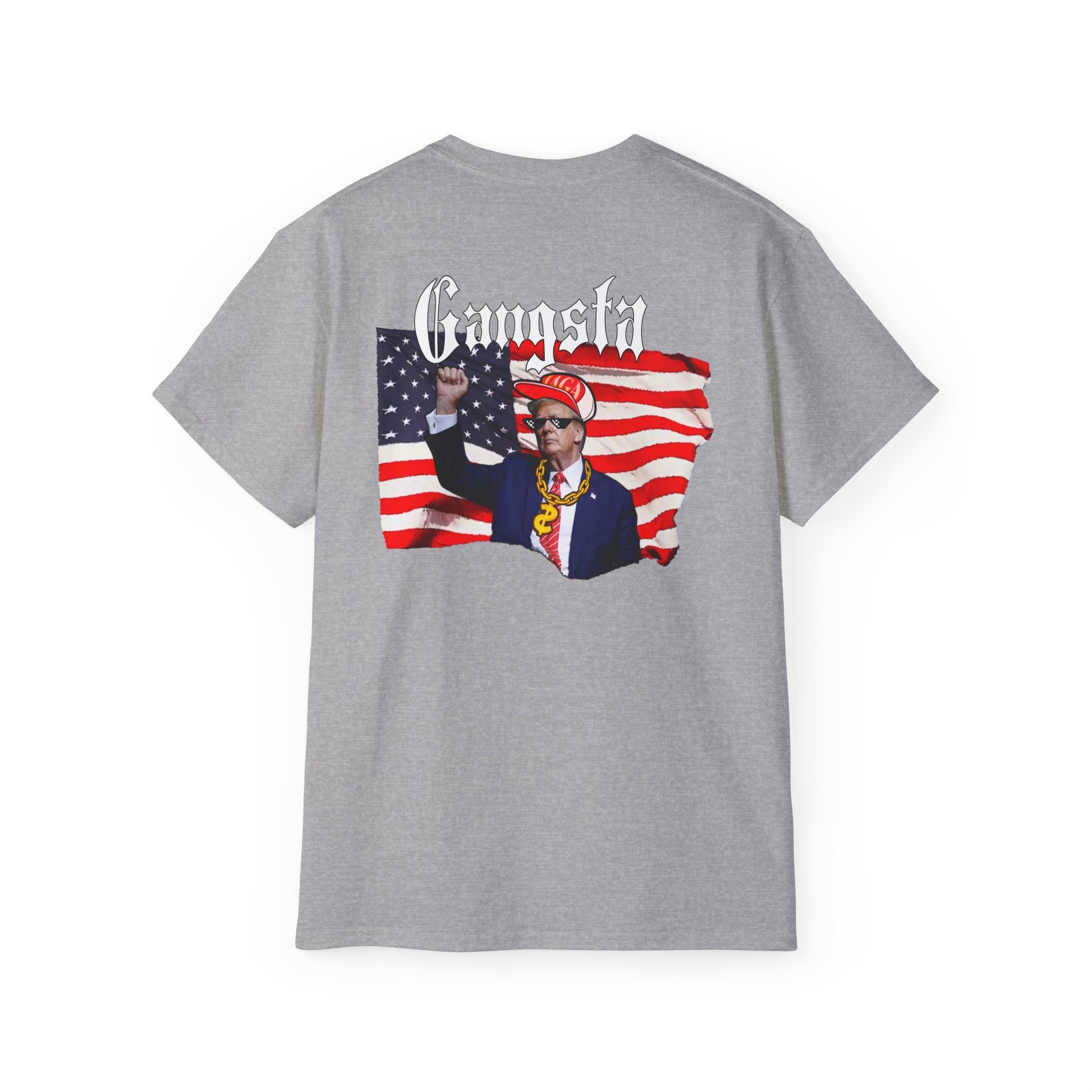 Trump Gangsta 2028 – I’m Voting for the Gangsta Patriotic, Unisex Tee