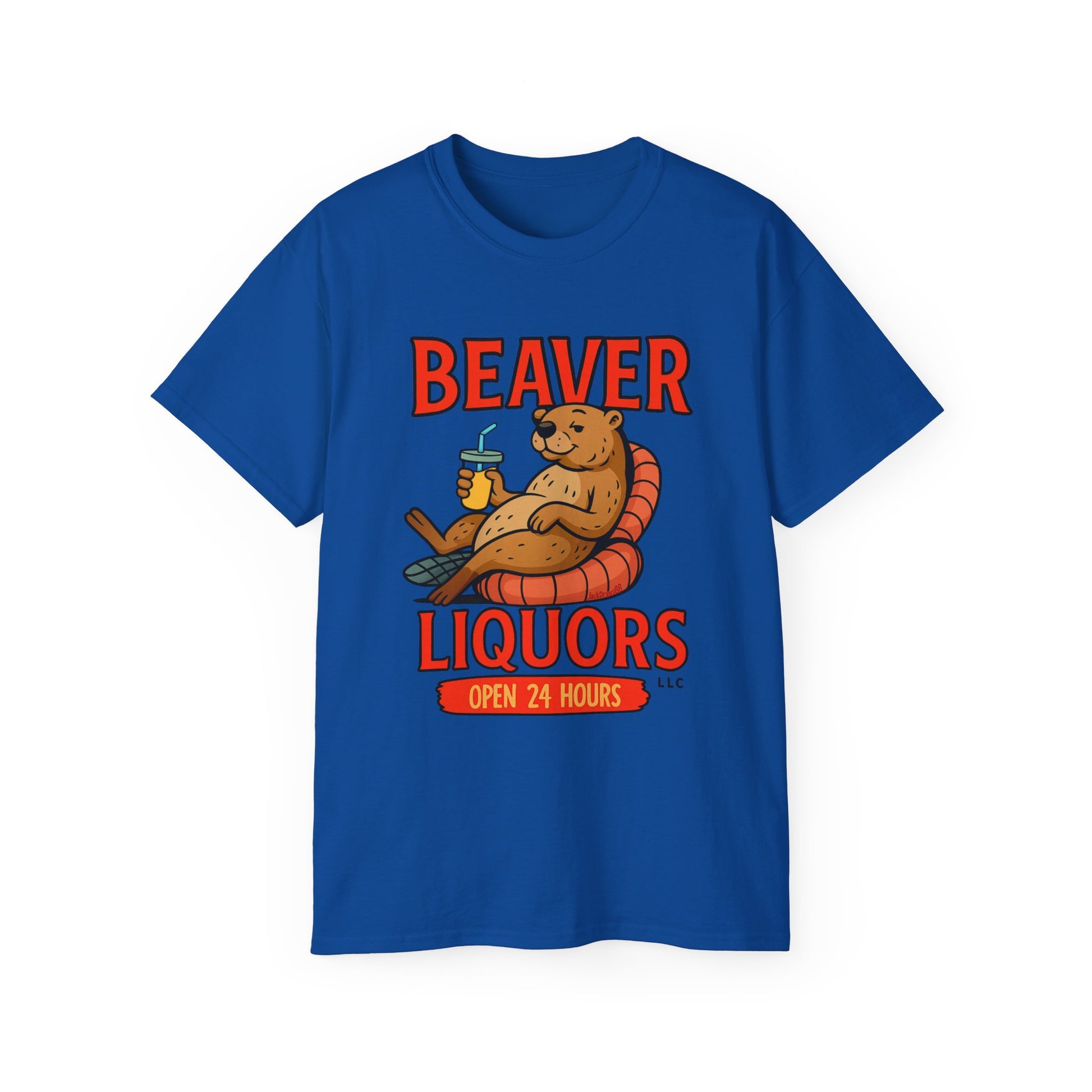 Funny Beaver Liquors Tee, Unisex Graphic T-Shirt