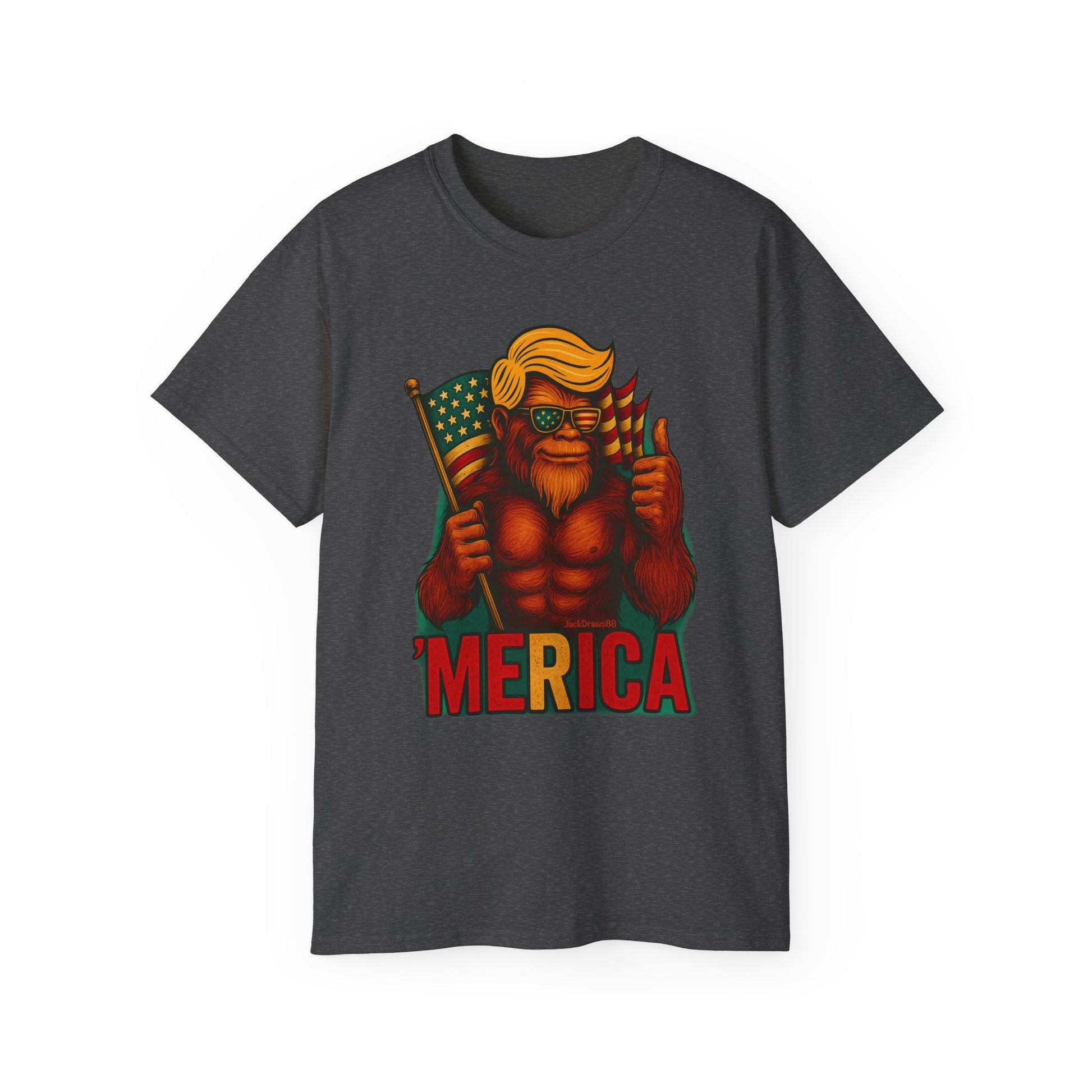 USA Pride Graphic Tee, Fun 'Merica Shirt, Unisex Casual Wear, Ideal for Holidays, Patriotic Events, Gift for Friends