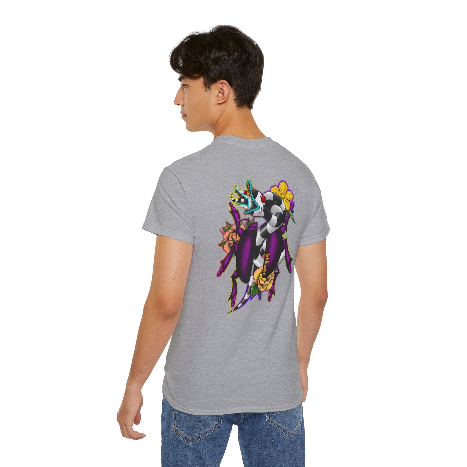 Beetle Juice Vibe — Sandworm Rainbow Pop, Unisex Cotton Shirt