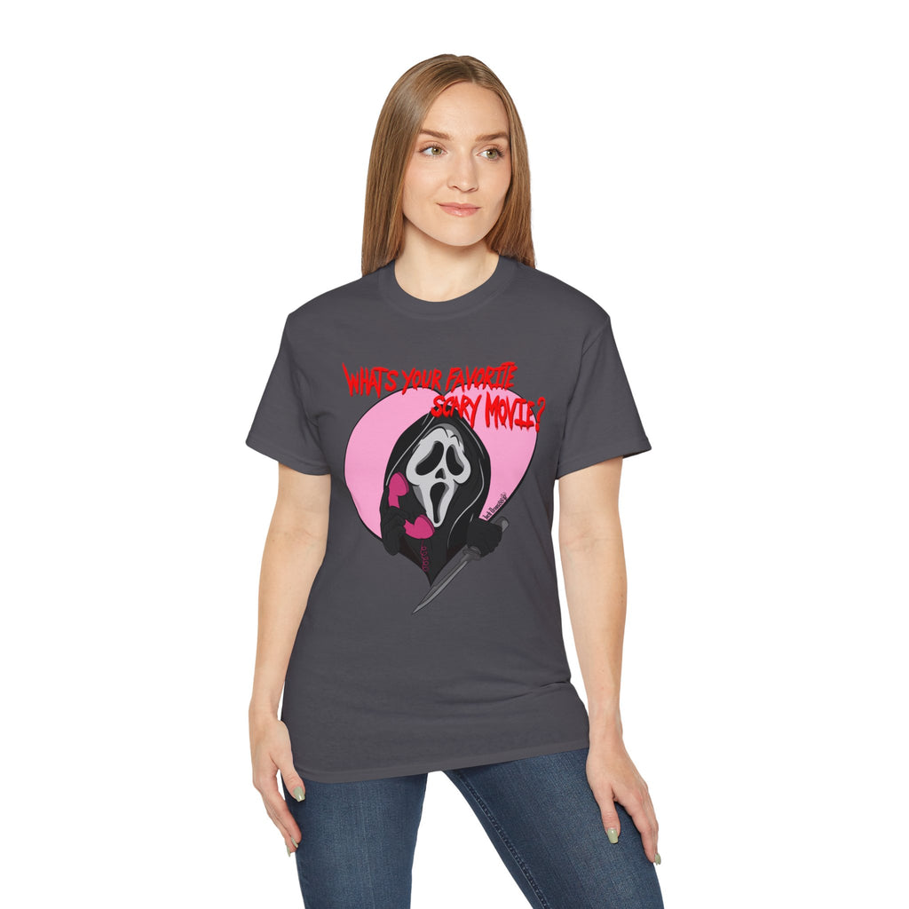 Ghostface Valentine – What’s Your Favorite Scary Movie? Unisex Tee