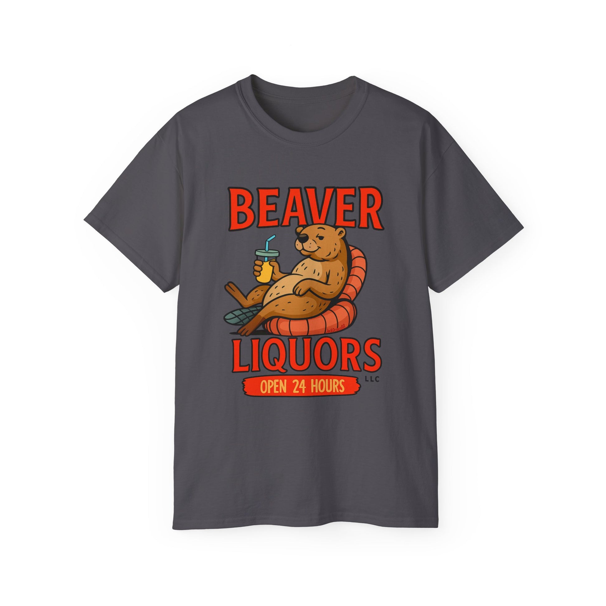 Funny Beaver Liquors Tee, Unisex Graphic T-Shirt