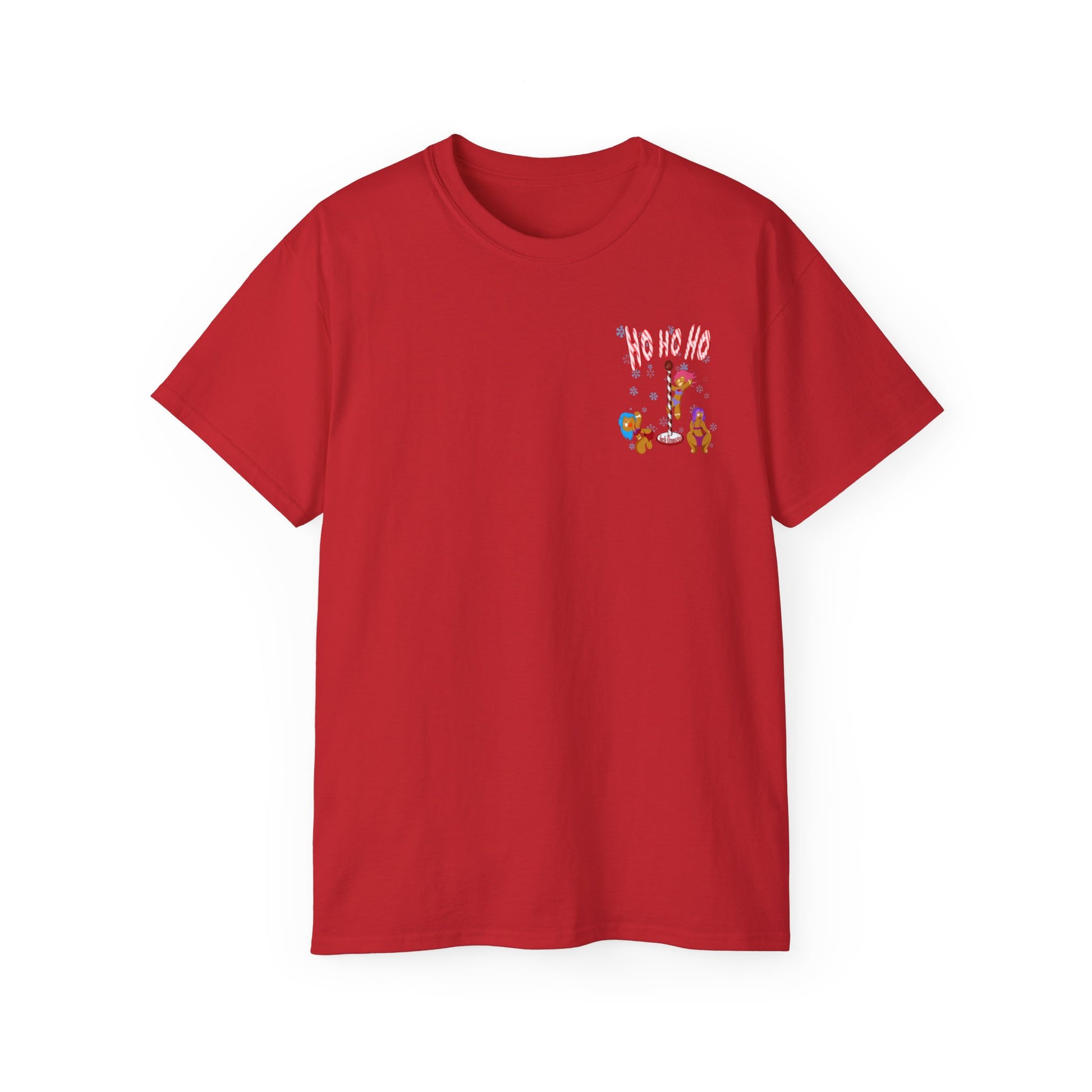 Merry Kiss My Ass – Naughty Gingerbread Holiday Stripper Tee, Unisex Cotton Shirt