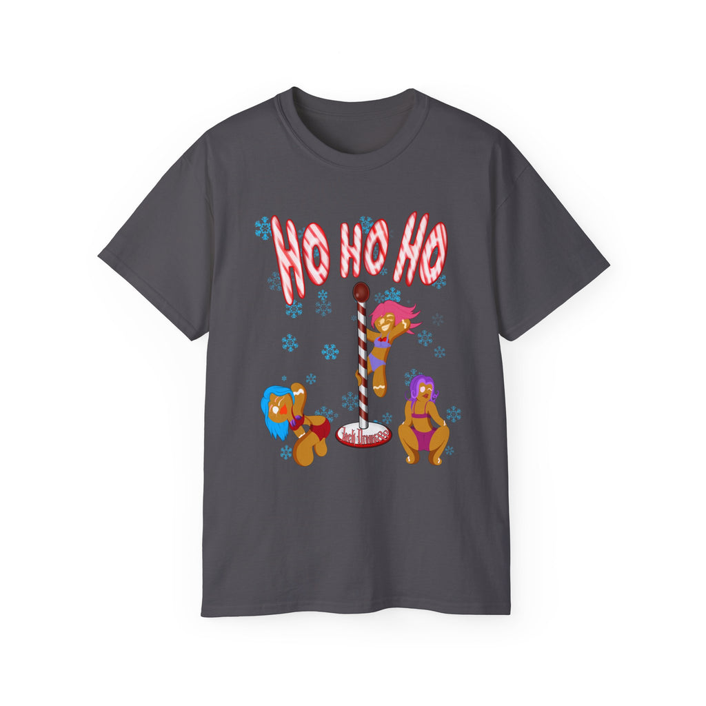 Ho Ho Ho – Naughty Gingerbread Pole Dance Holiday Tee, Unisex T-Shirt