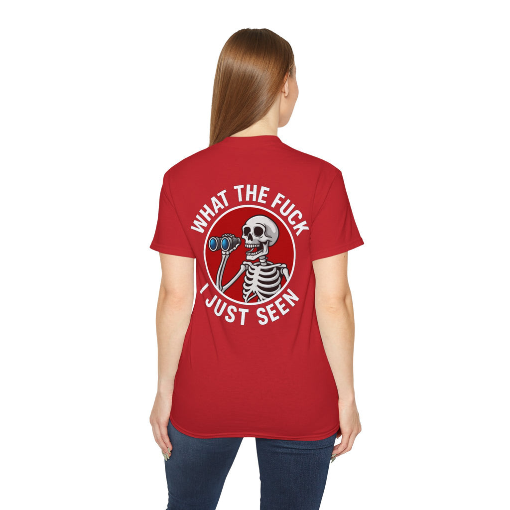 WTF I Just Seen – Binoculars Unisex Cotton Shirt