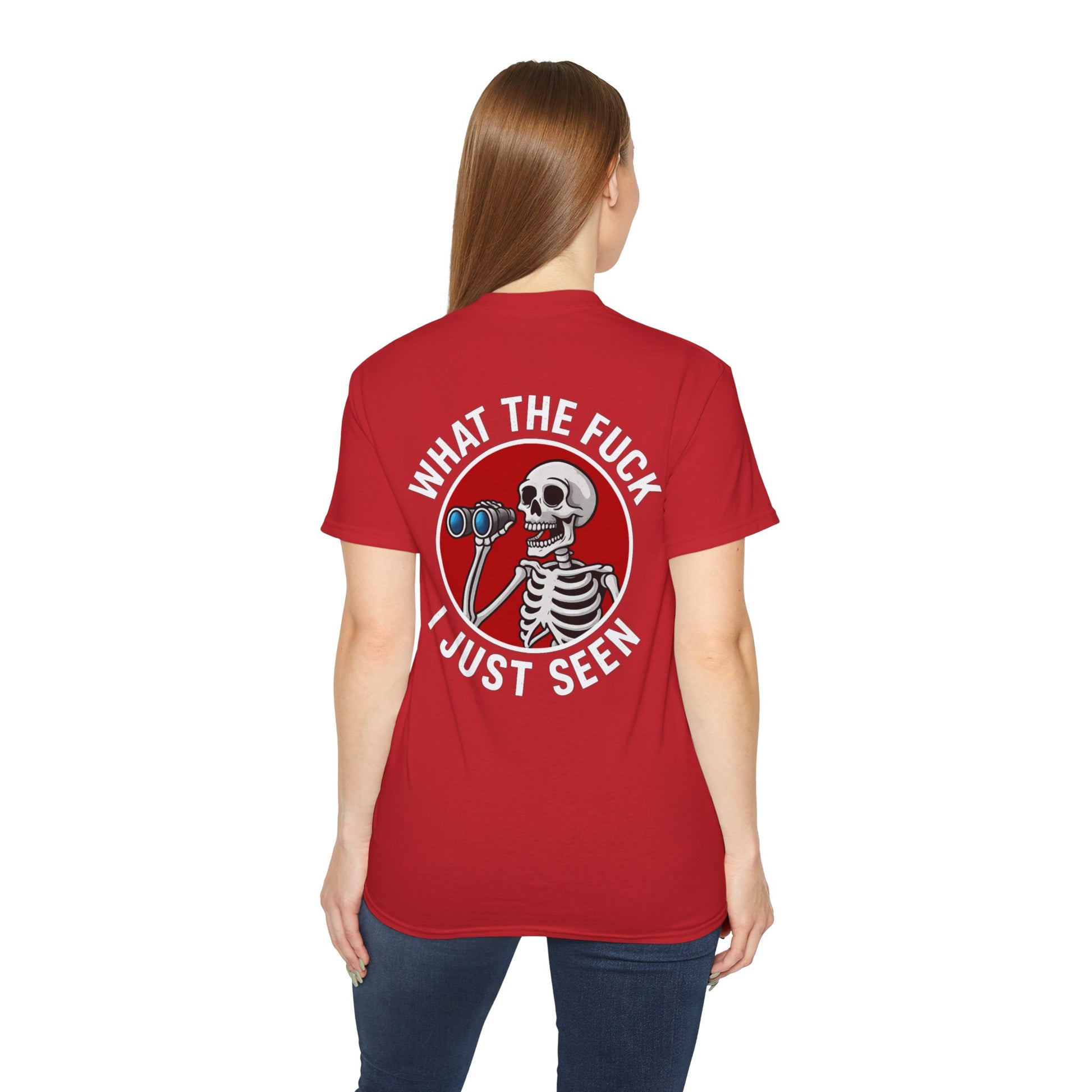 WTF I Just Seen – Binoculars Unisex Cotton Shirt