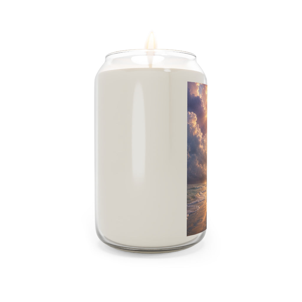 custom Christina Christian Prayer Soy Candle — Jesus Walking with Believer Spiritual Memorial Gift