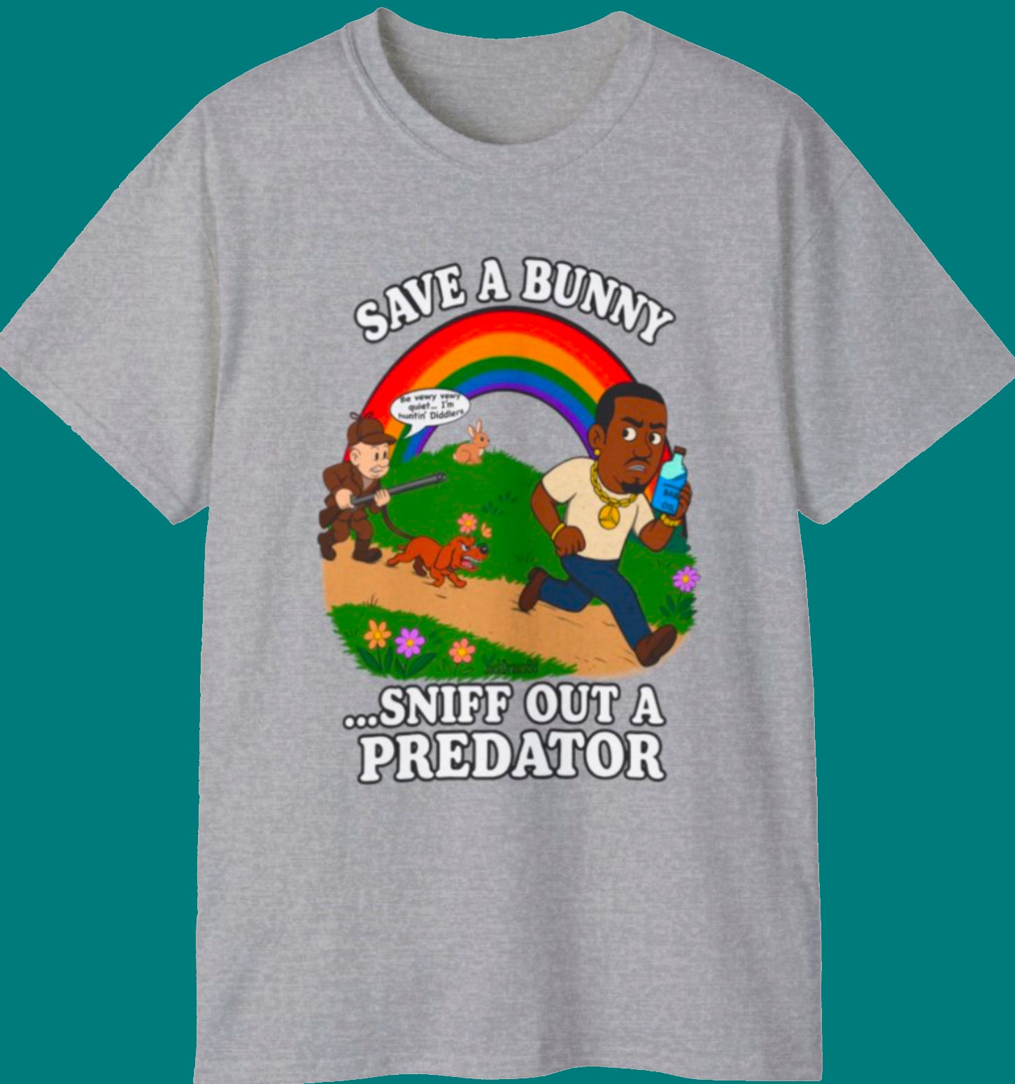 Huntin’ Diddlers: The Bunny Protection Act, Unisex Cotton Shirt
