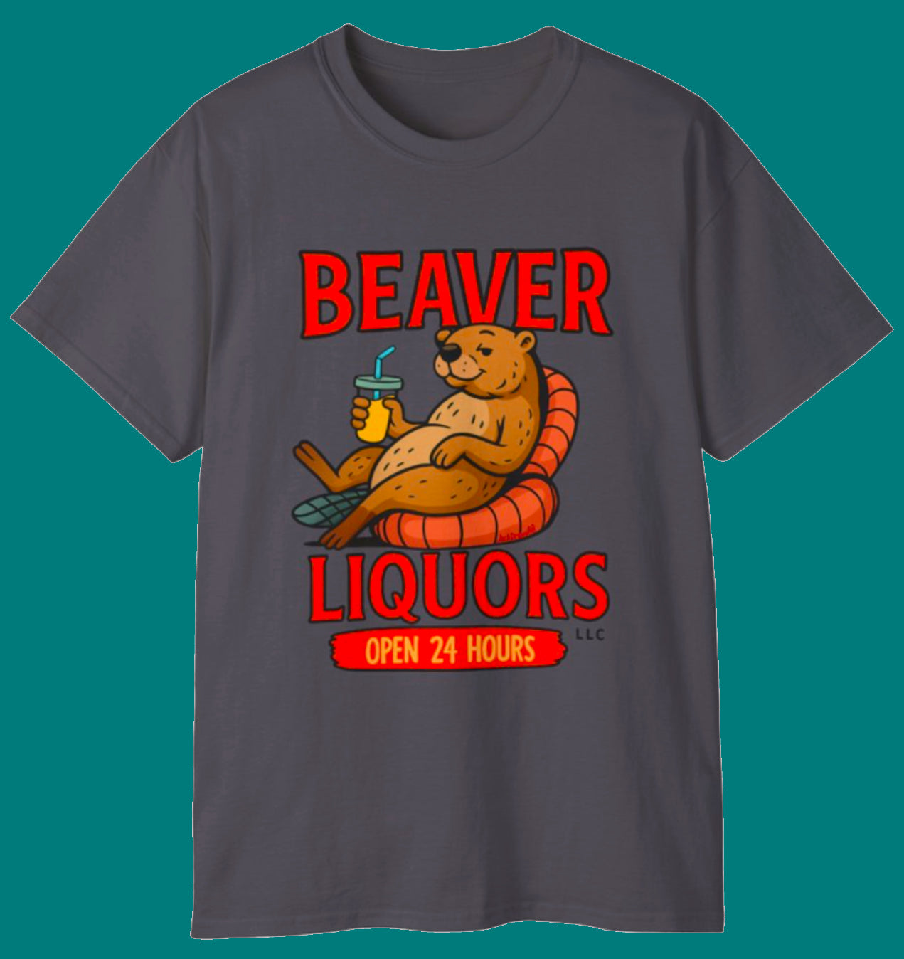 Funny Beaver Liquors Tee, Unisex Graphic T-Shirt