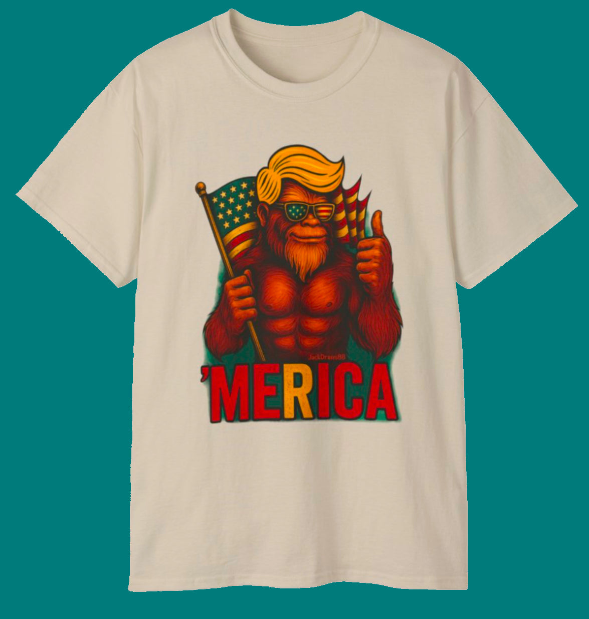 USA Pride Graphic Tee, Fun 'Merica Shirt, Unisex Casual Wear, Ideal for Holidays, Patriotic Events, Gift for Friends