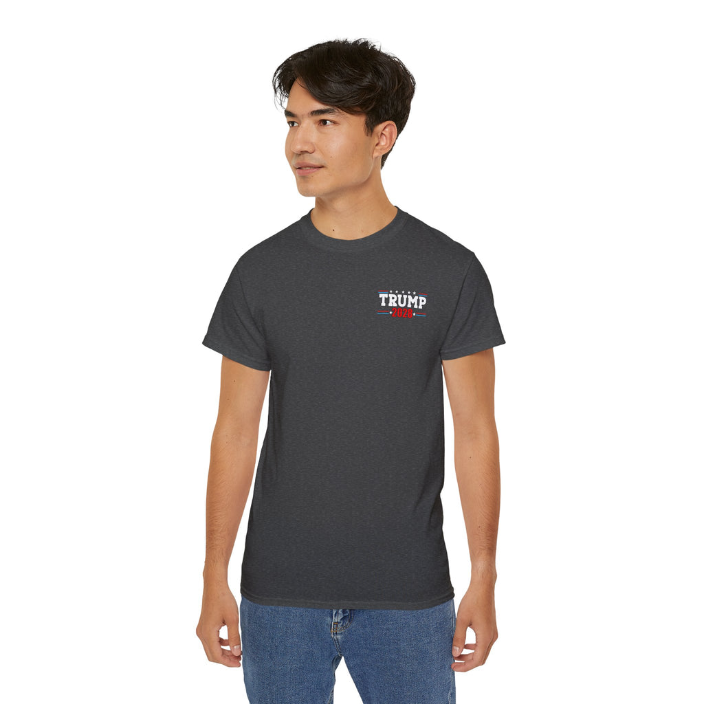 Never Surrender – Trump 2028 Patriotic Statement Tee, Unisex Ultra Cotton Tee